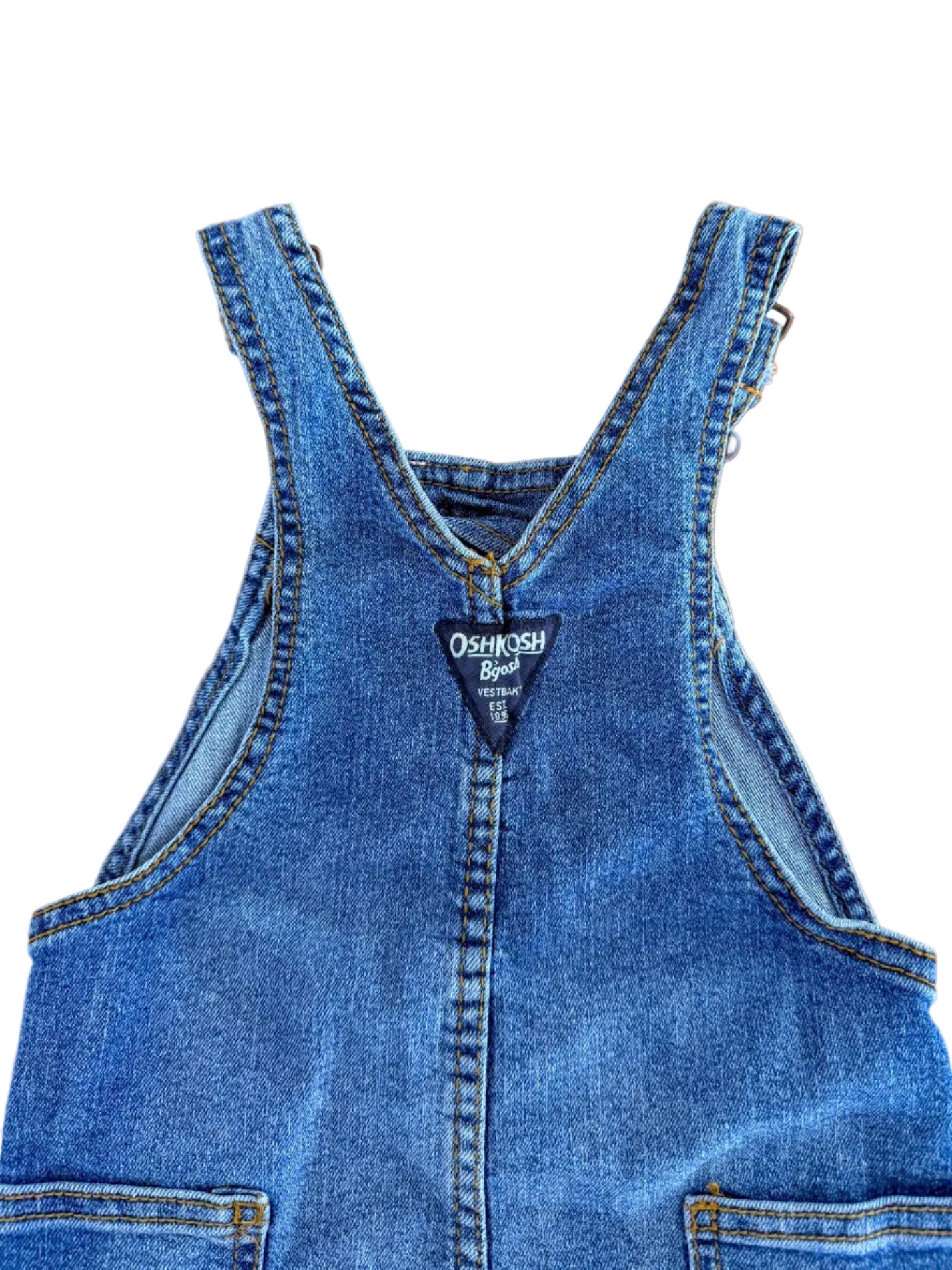 Vintage Kids OshKosh B'Gosh Denim Overalls Size-18 Months