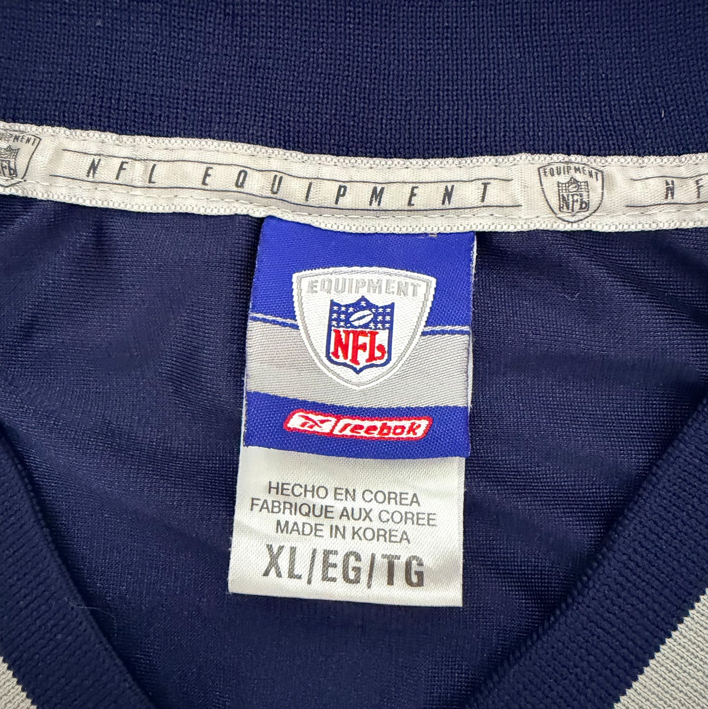 Vintage 2000s New England Patriots #12 Tom Brady NFL Reebok Equipment On-Field Jersey – Size XL