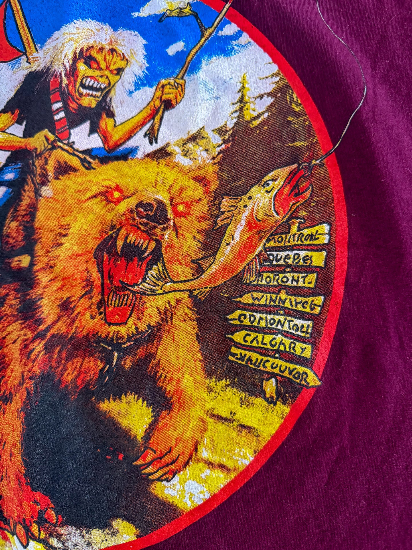 Vintage Iron Maiden Canada Eddie Graphic Band T-Shirt – XL