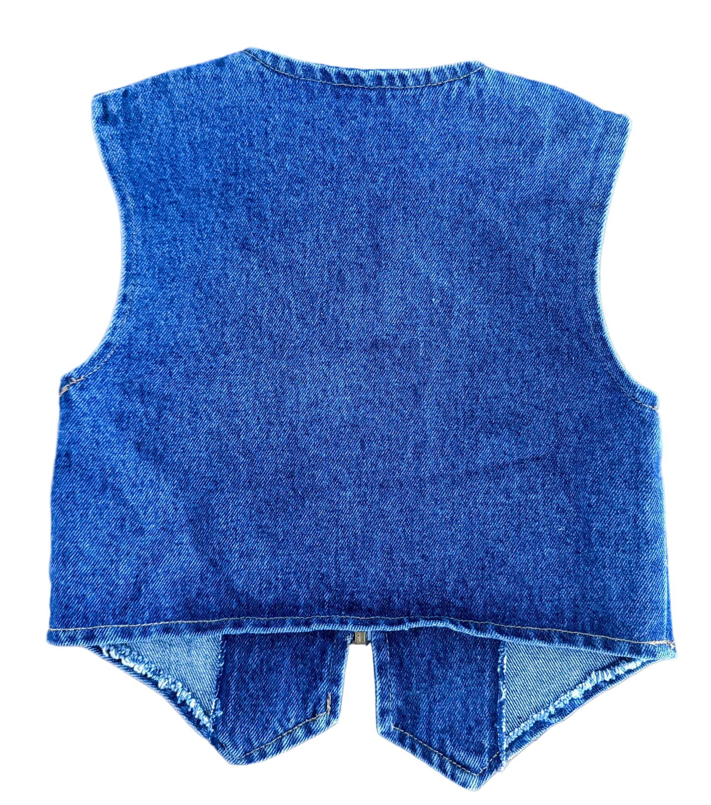 Vintage Kids Western Denim Fringe Vest – Size 1–2 Years