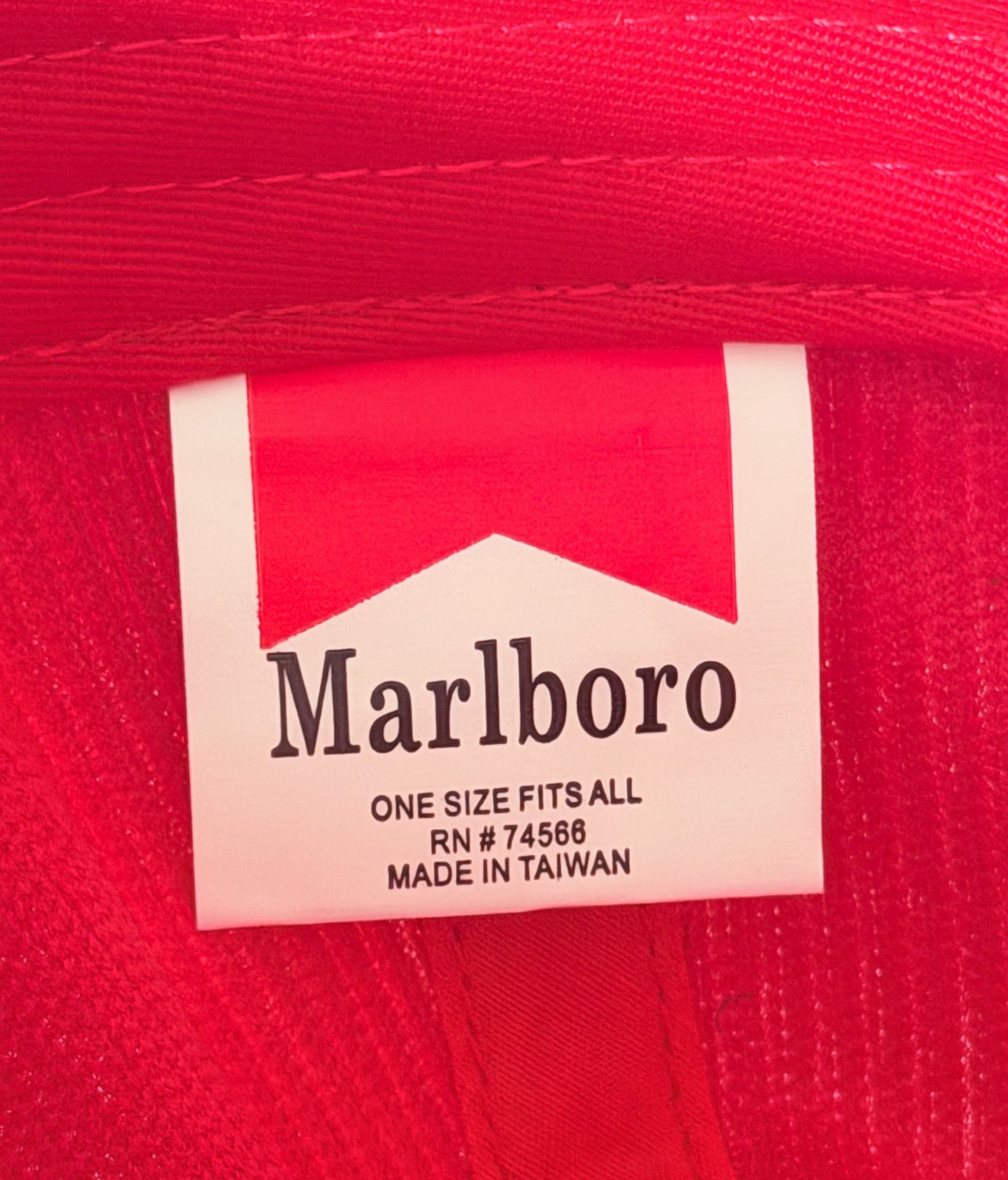 Marlboro Red Corduroy Snapback Cap One Size