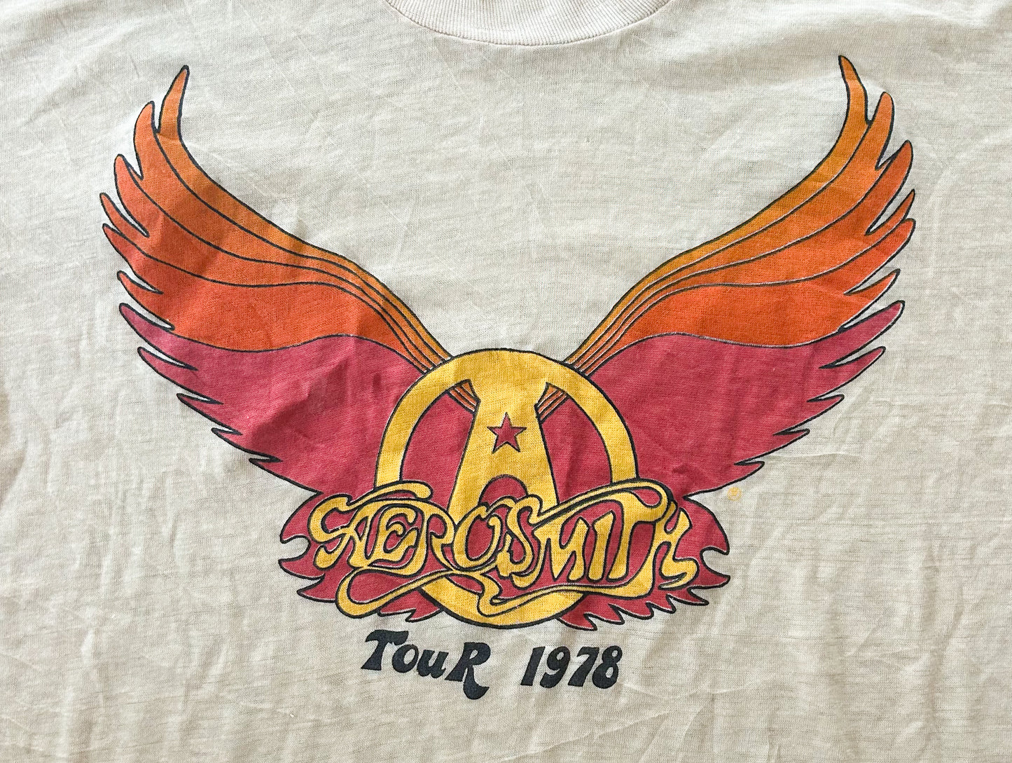 Vintage 1978 Original Aerosmith Single Stitch Band Artist Tee Large Extremely Rare