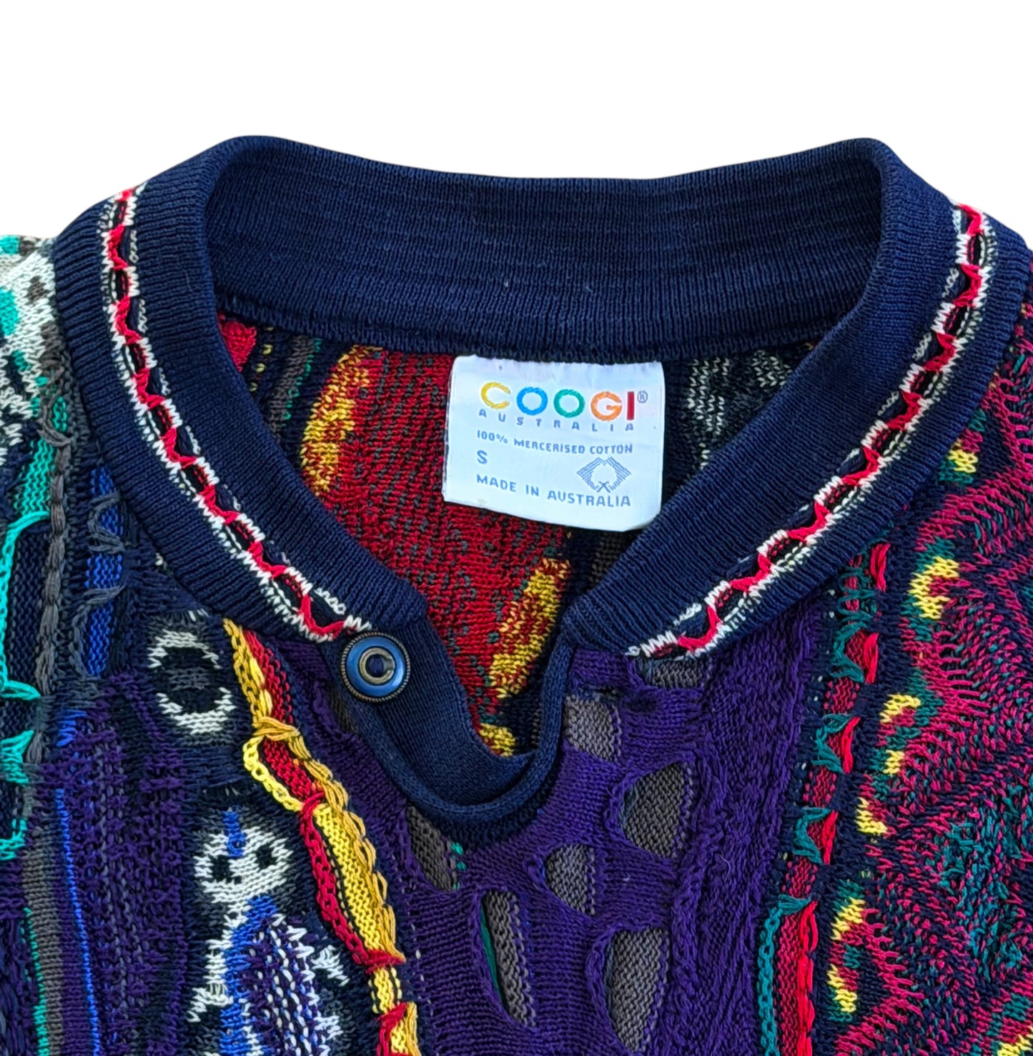Original 1990s Coogi Australia 3D Knit Mercerised Cotton Jumper, Medium