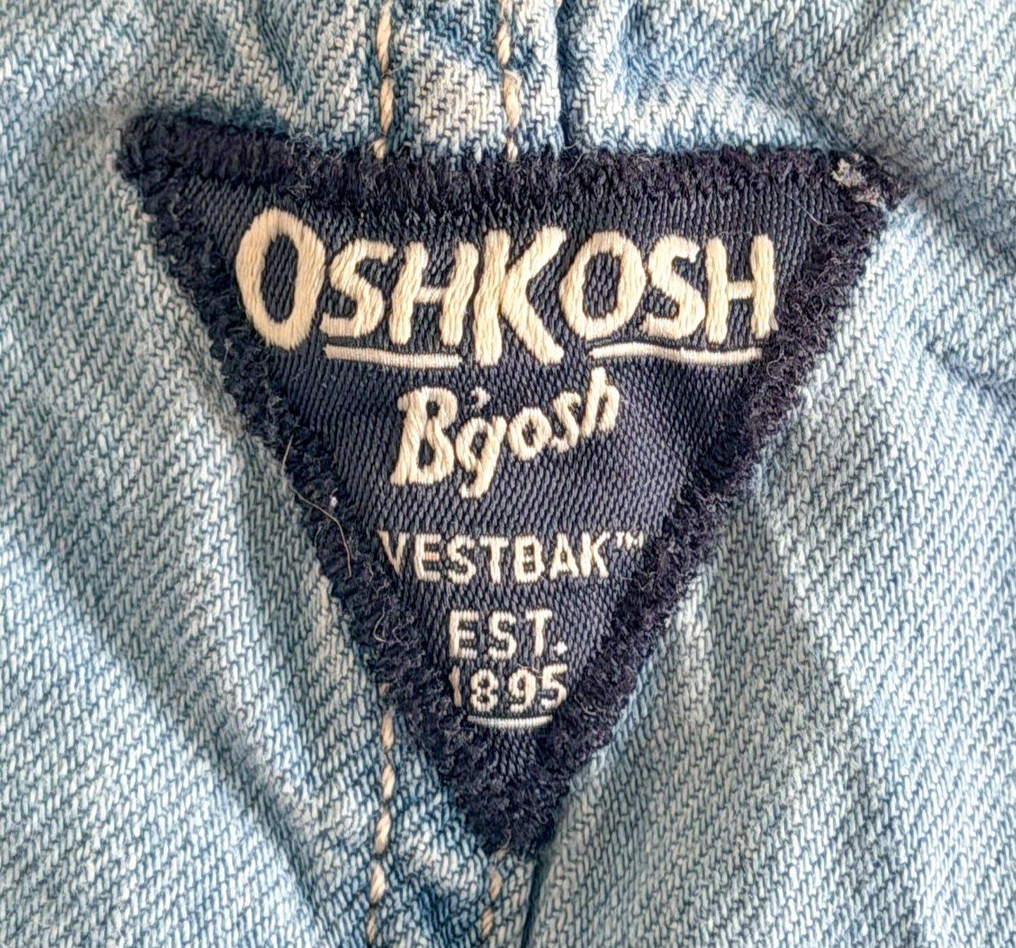 OshKosh B'gosh Denim Short Overalls 18 Months