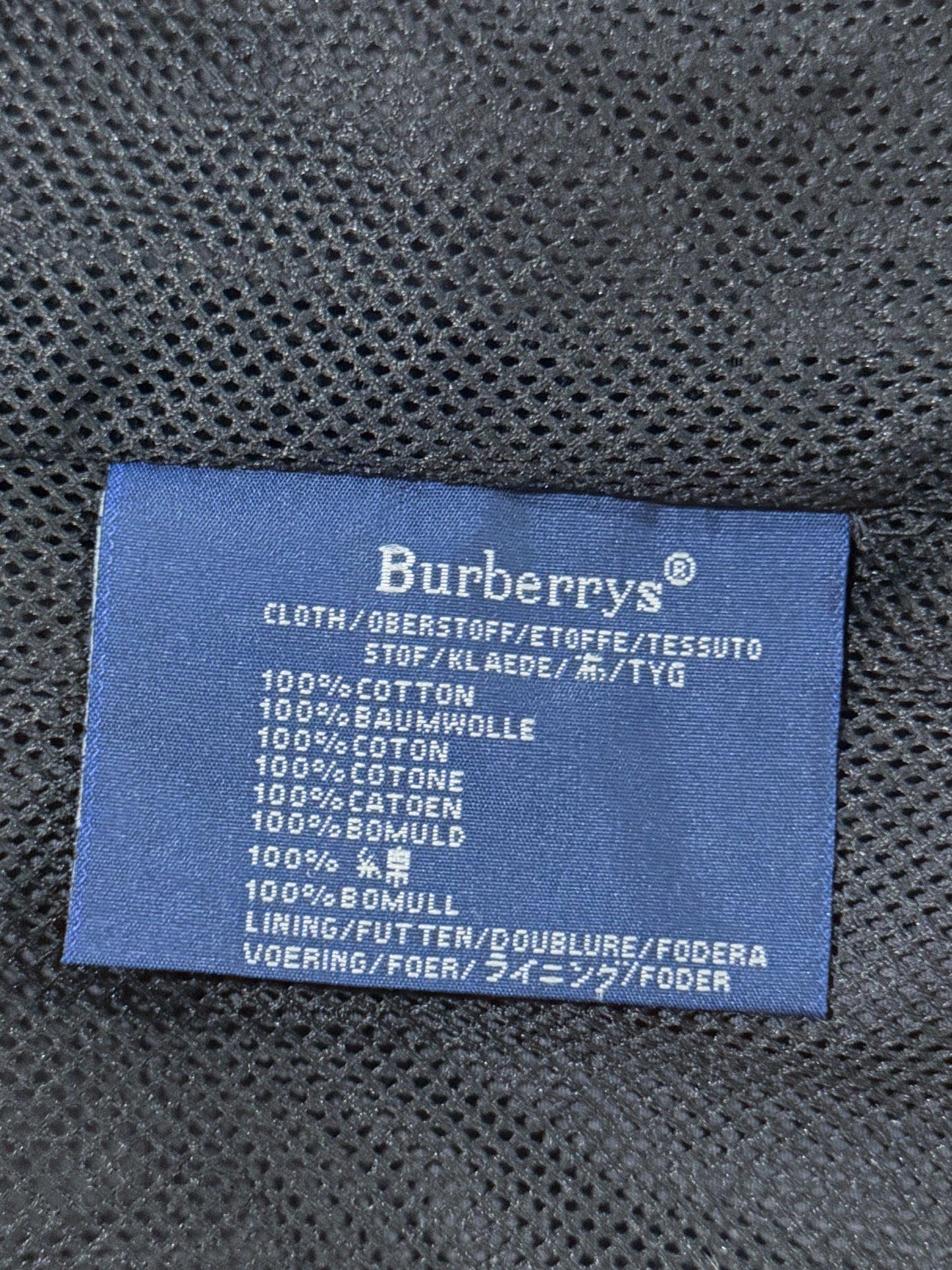 Vintage 90s Burberrys Made In England Black Embroidered Collared Jacket Large