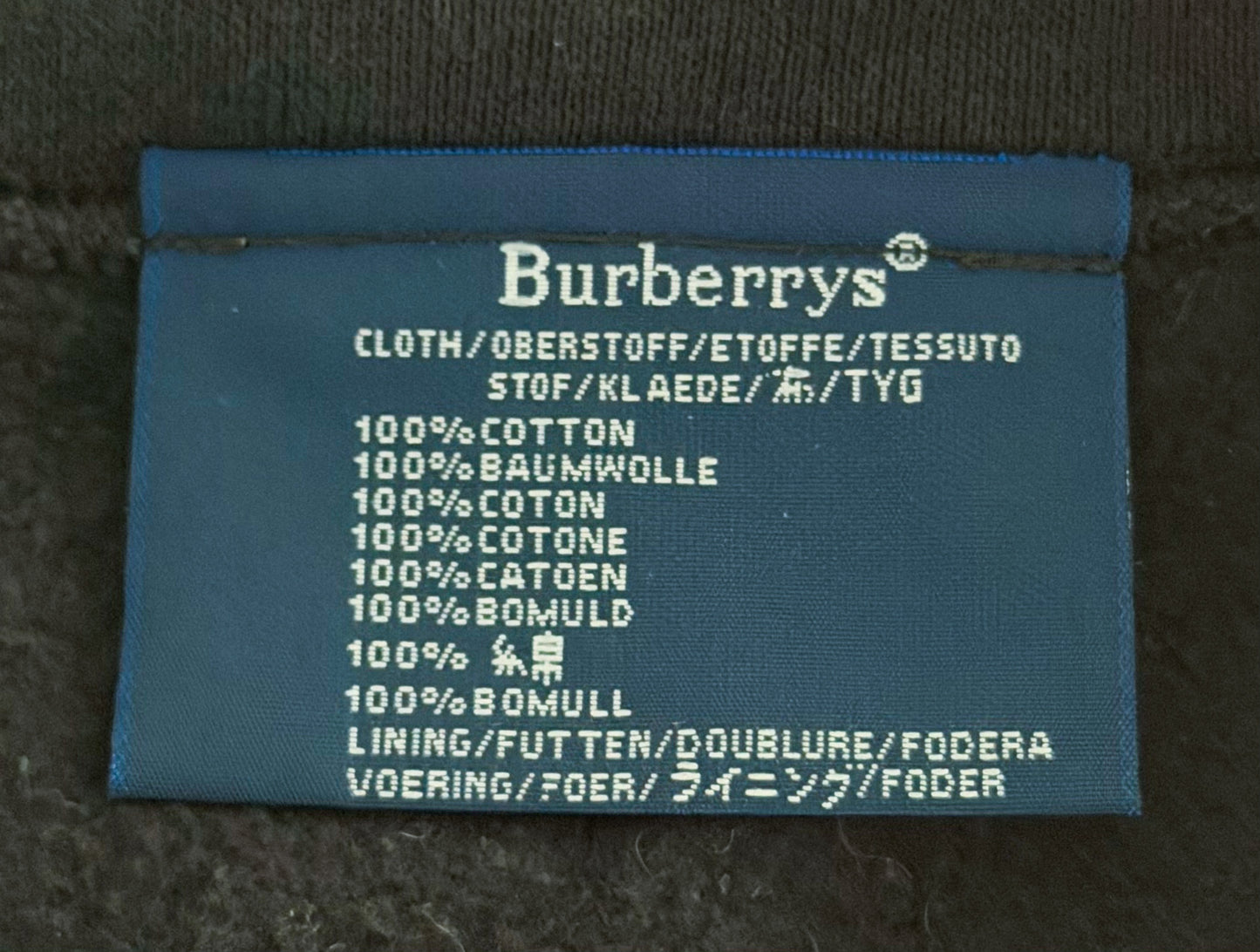 Burberrys Embroidered Logo Sweatshirt Navy Large