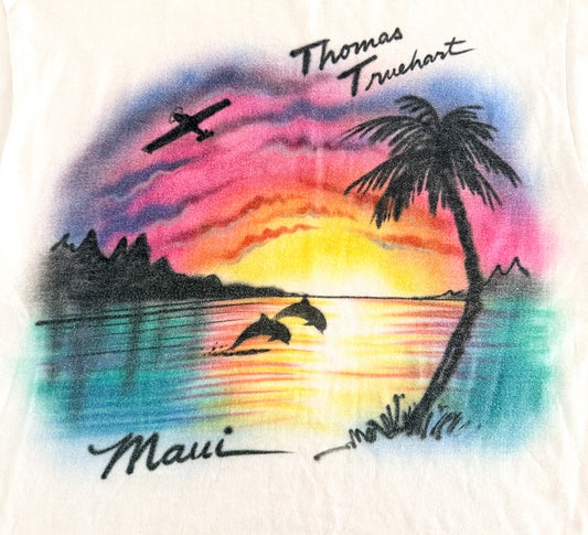 Vintage 1980s Thomas Truehart Maui Hawaii T-Shirt size Large