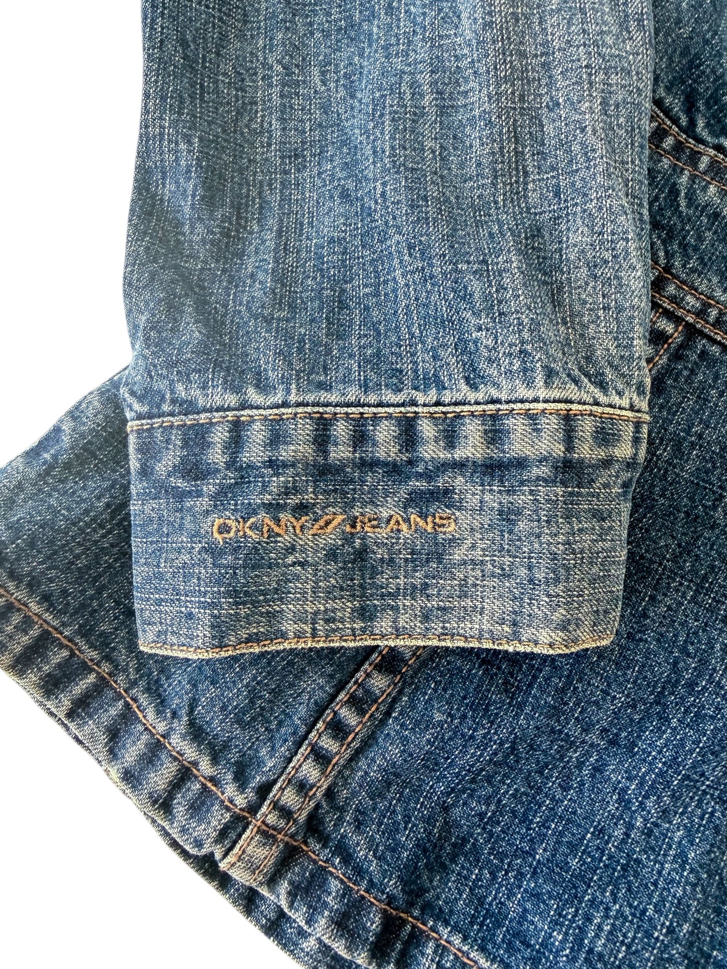 Vintage 2000s DKNY Jeans Y2K Fitted Women's Denim Jacket Small