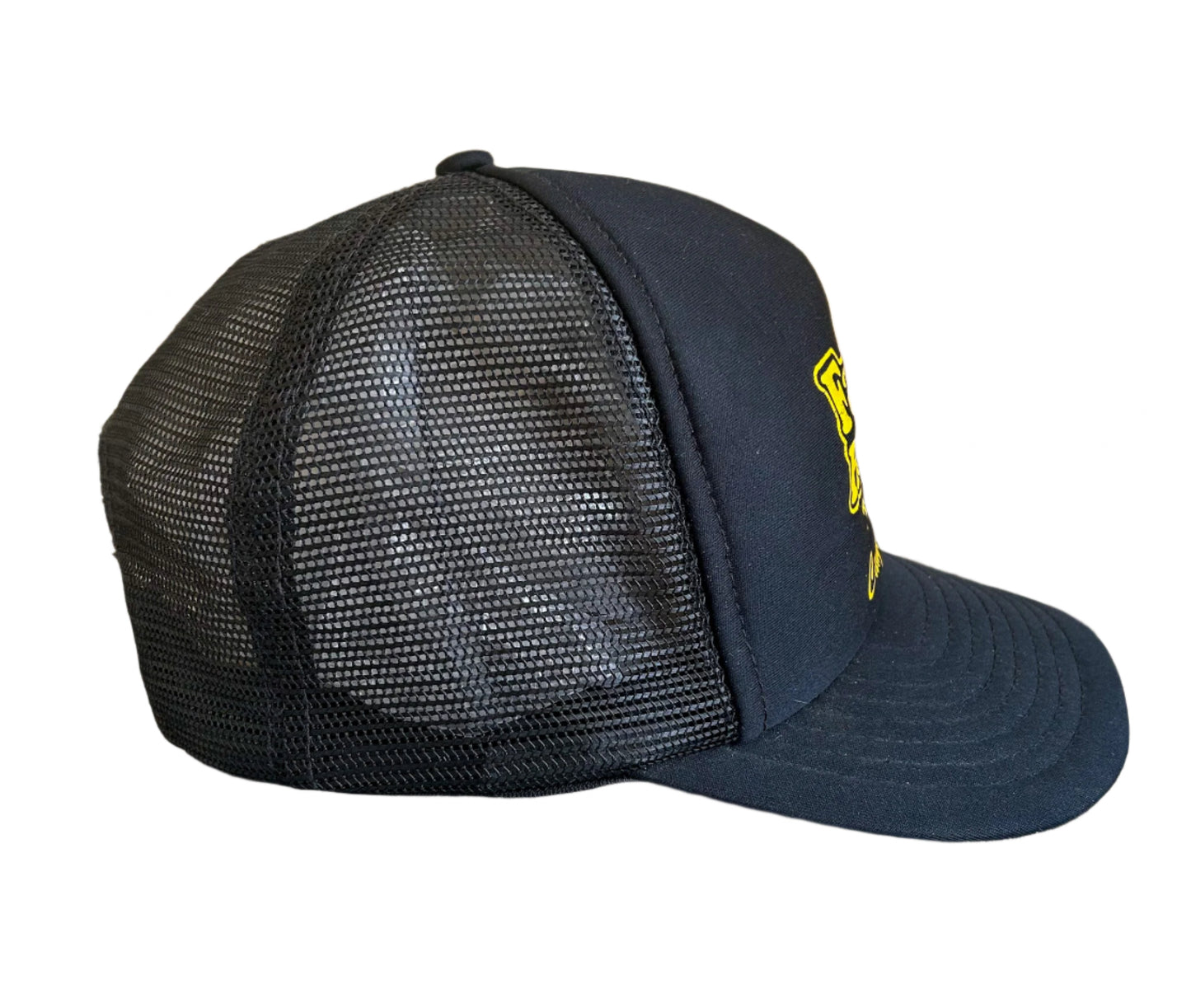 Vintage 1990s Fat Harvey's Black Truck Stop Trucker Cap