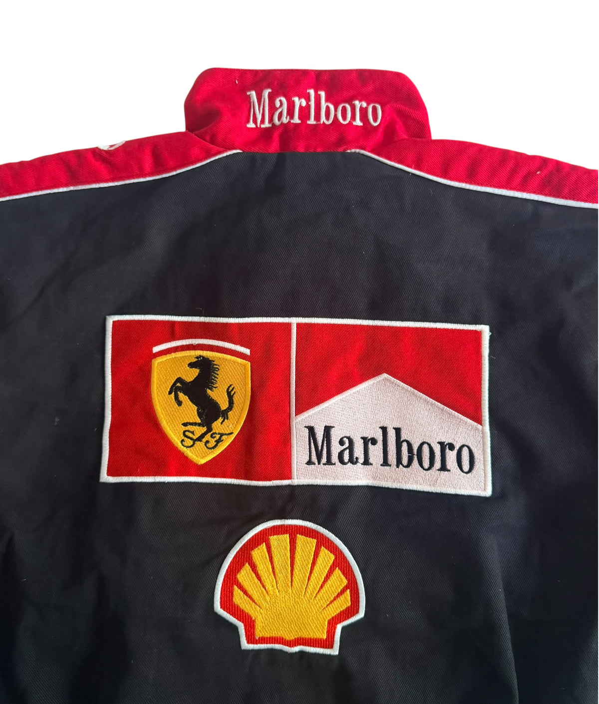 JH Design Marlboro Ferrari F1 Embroidered Racing Jacket, Large