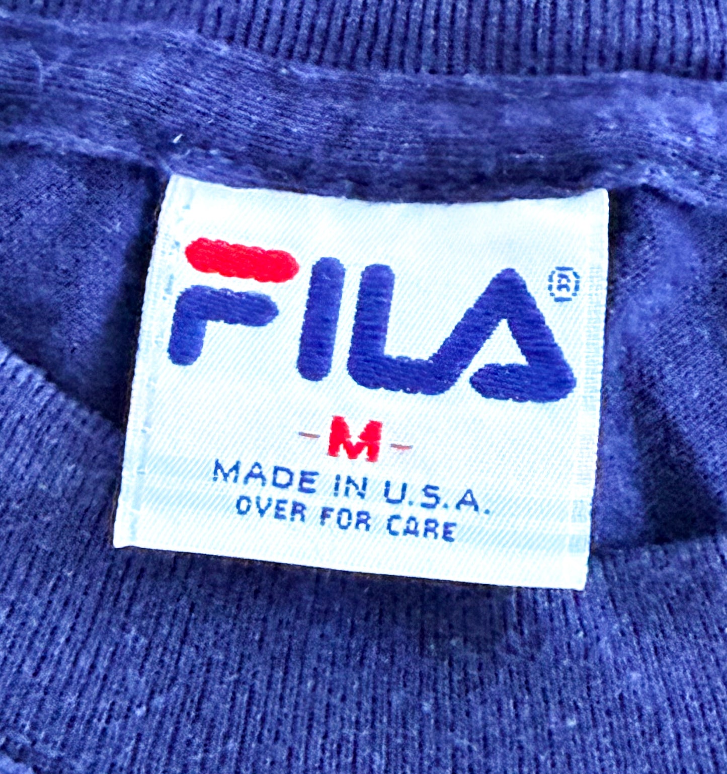 Vintage 1990s Fila Graphic Distressed Made In USA T-Shirt Large
