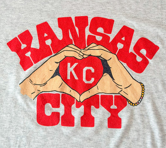 Charlie Hustle Kansas City Heart Graphic T-Shirt, Medium