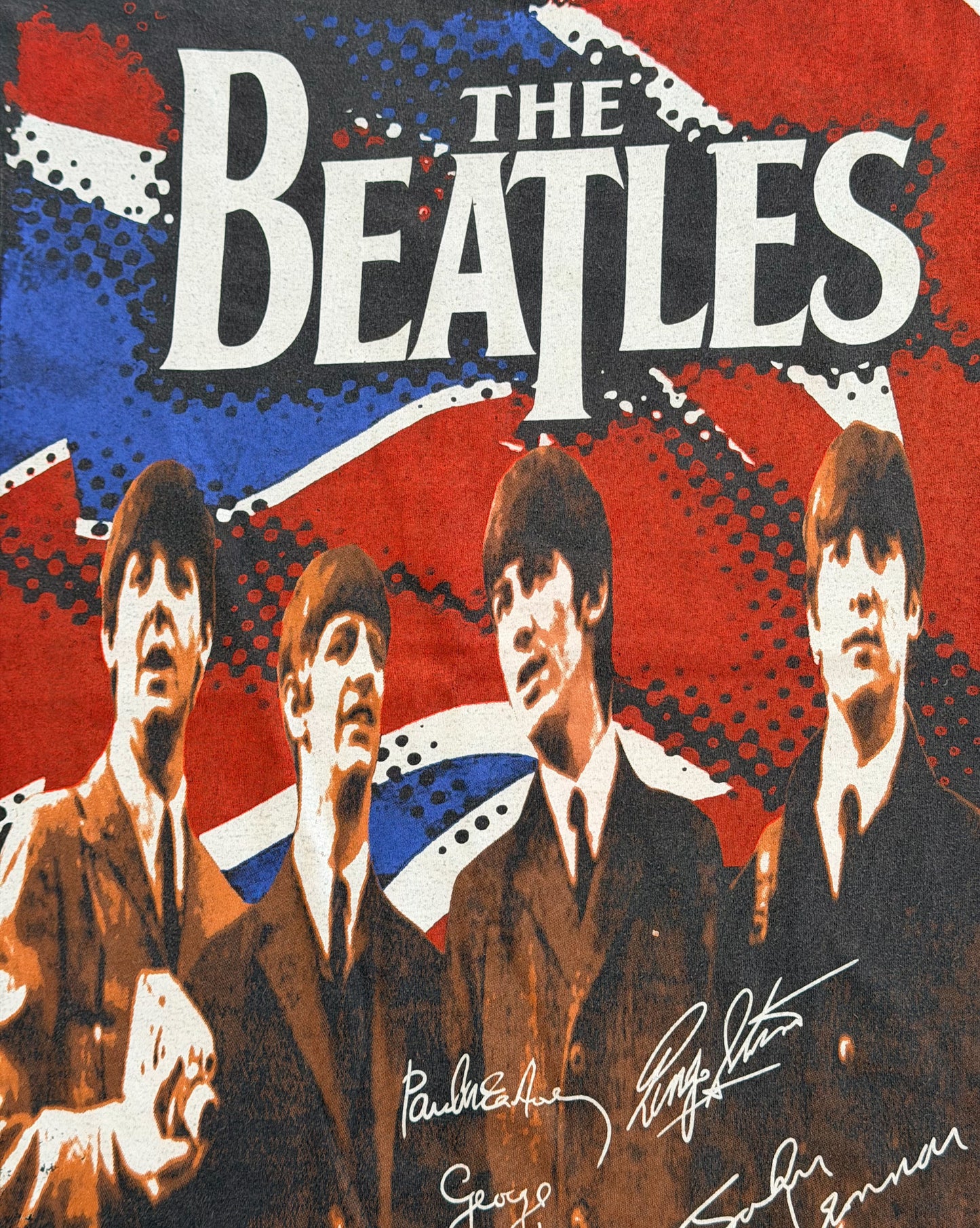The Beatles Union Jack Graphic Band T-shirt Large