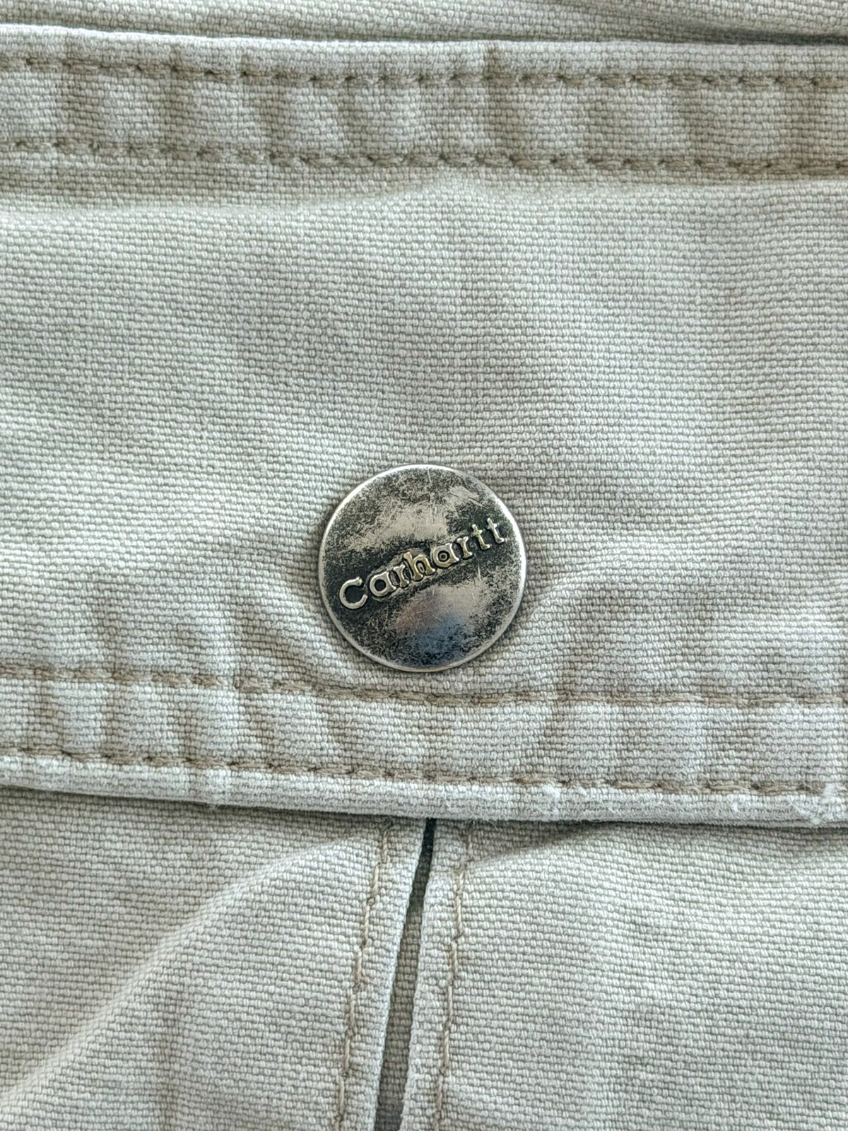 Carhartt Beige Canvas Cargo Utility Shorts, 31 W