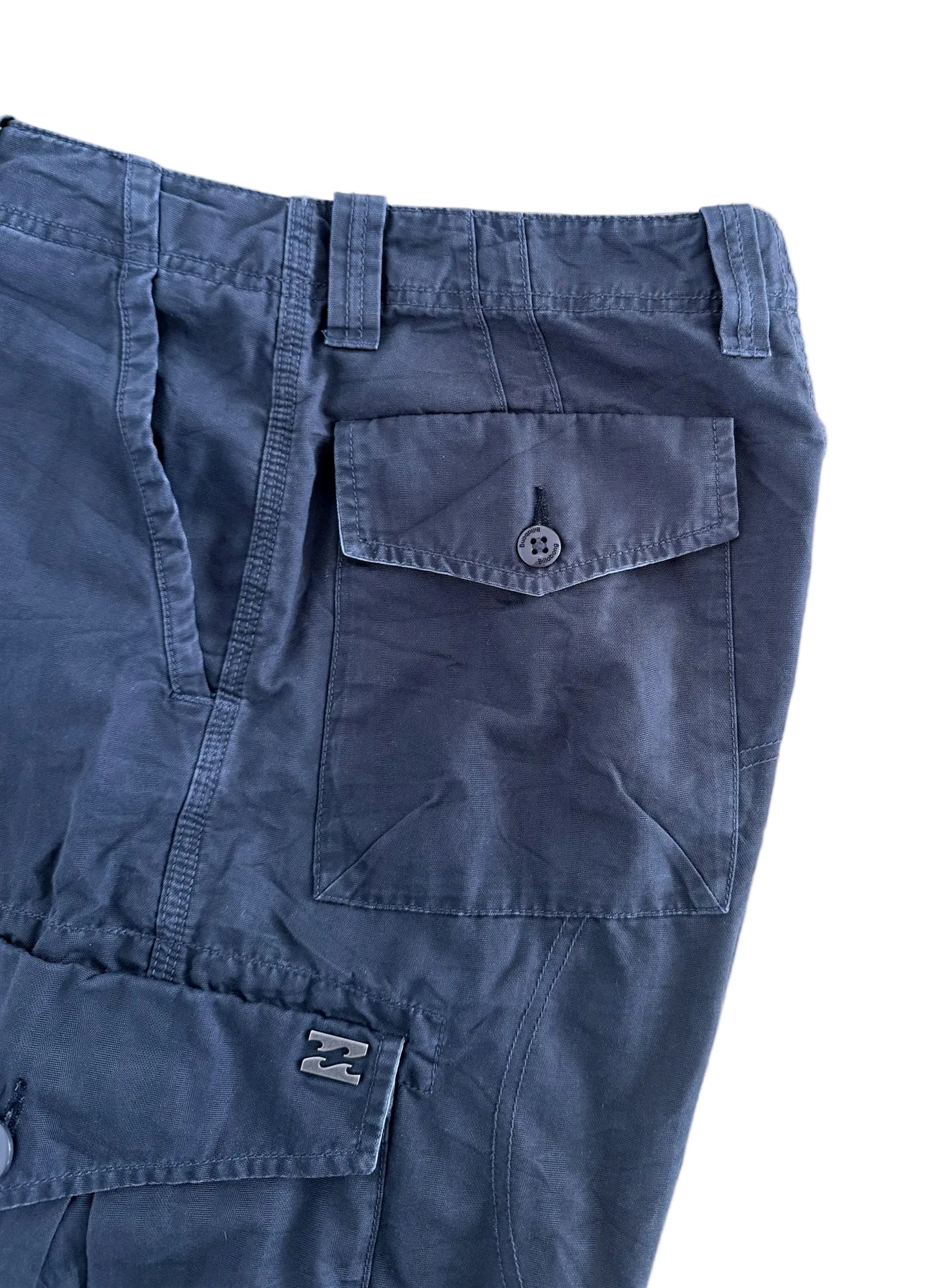 Vintage 2000s Billabong Slate Grey Cargo Jort Shorts 33"