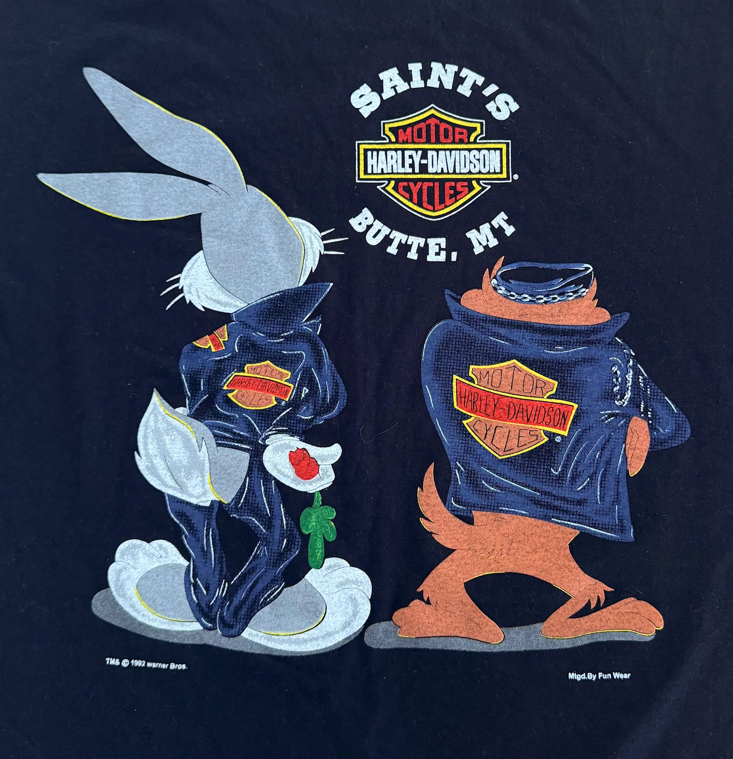 Harley Davidson x Looney Tunes Warner Brothers Black T-Shirt XL