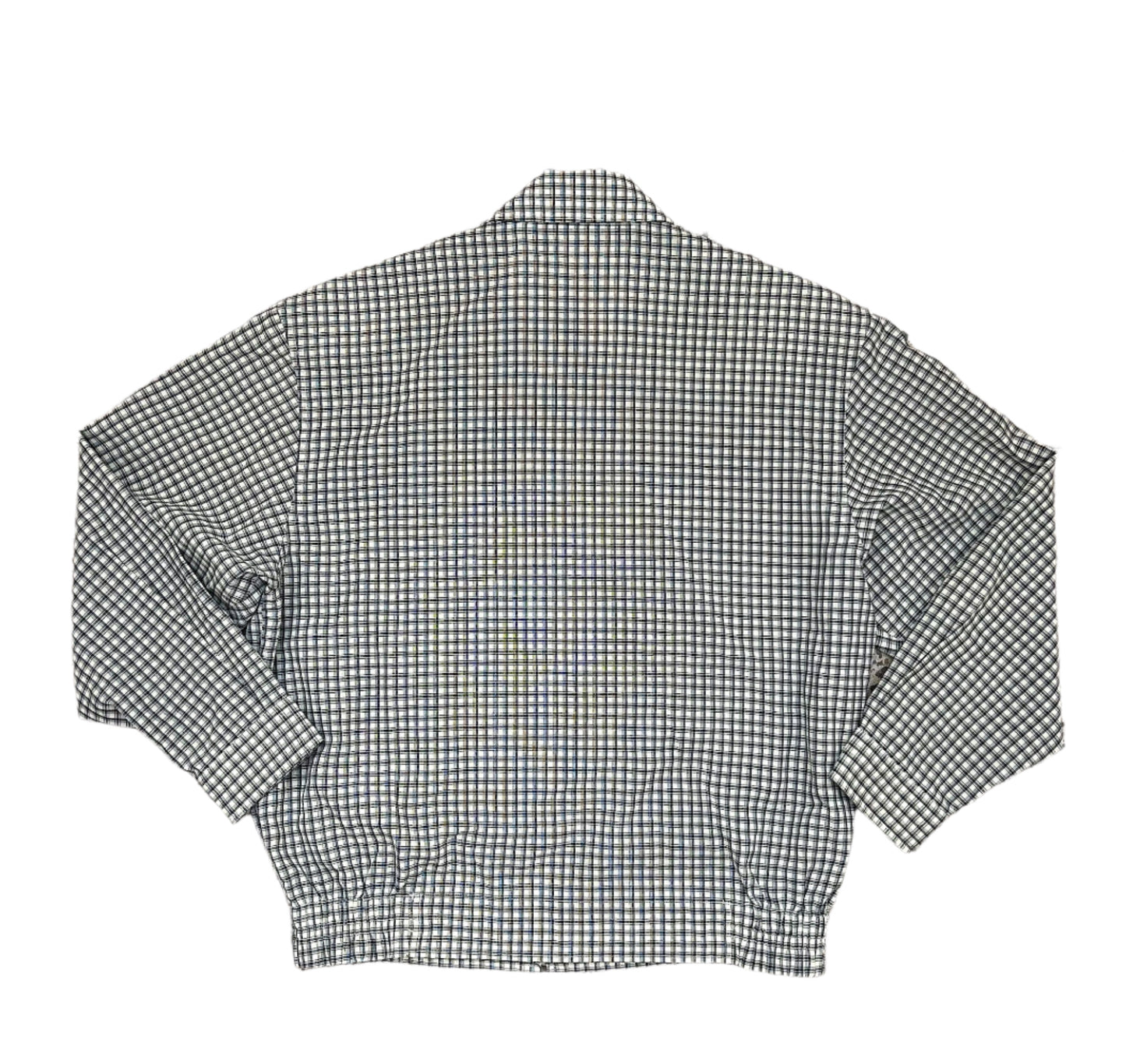 Vintage Yves Saint Laurent Pour Homme Checked Zip Jacket – Iconic 90s Designer Streetwear, Size L