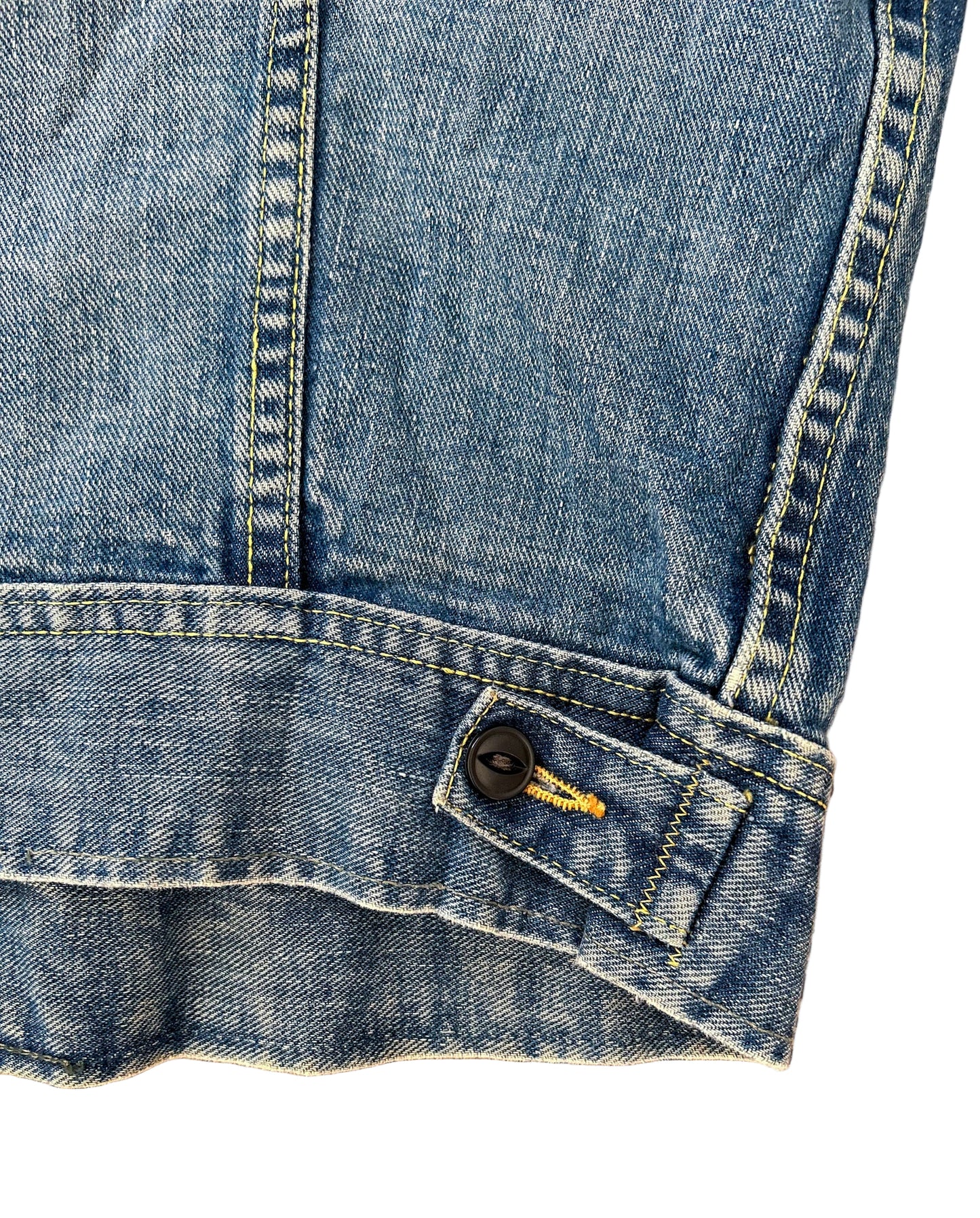 Vintage Lee Riders 101J Denim Jacket 44 Regular – Made in USA 1970s Faded Blue Jean Trucker