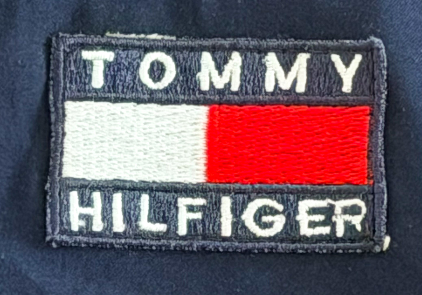 Vintage 2000s Tommy Hilfiger Navy Blue Quarter Zip Windbreaker Jacket, Large
