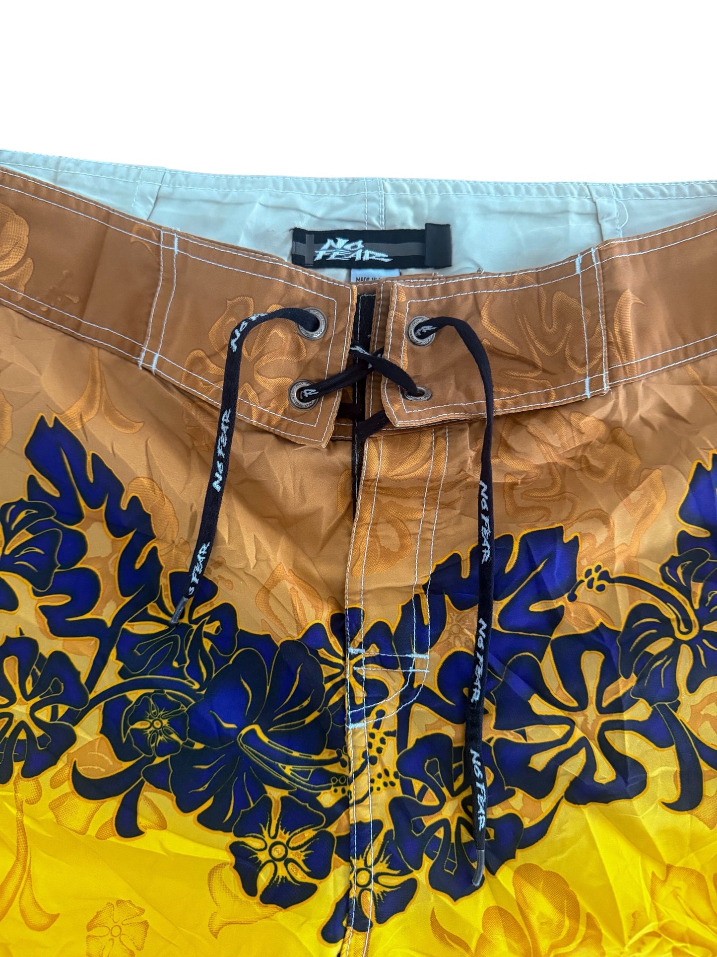 Vintage 2000s No Fear Cargo Pocket Board Shorts, Large