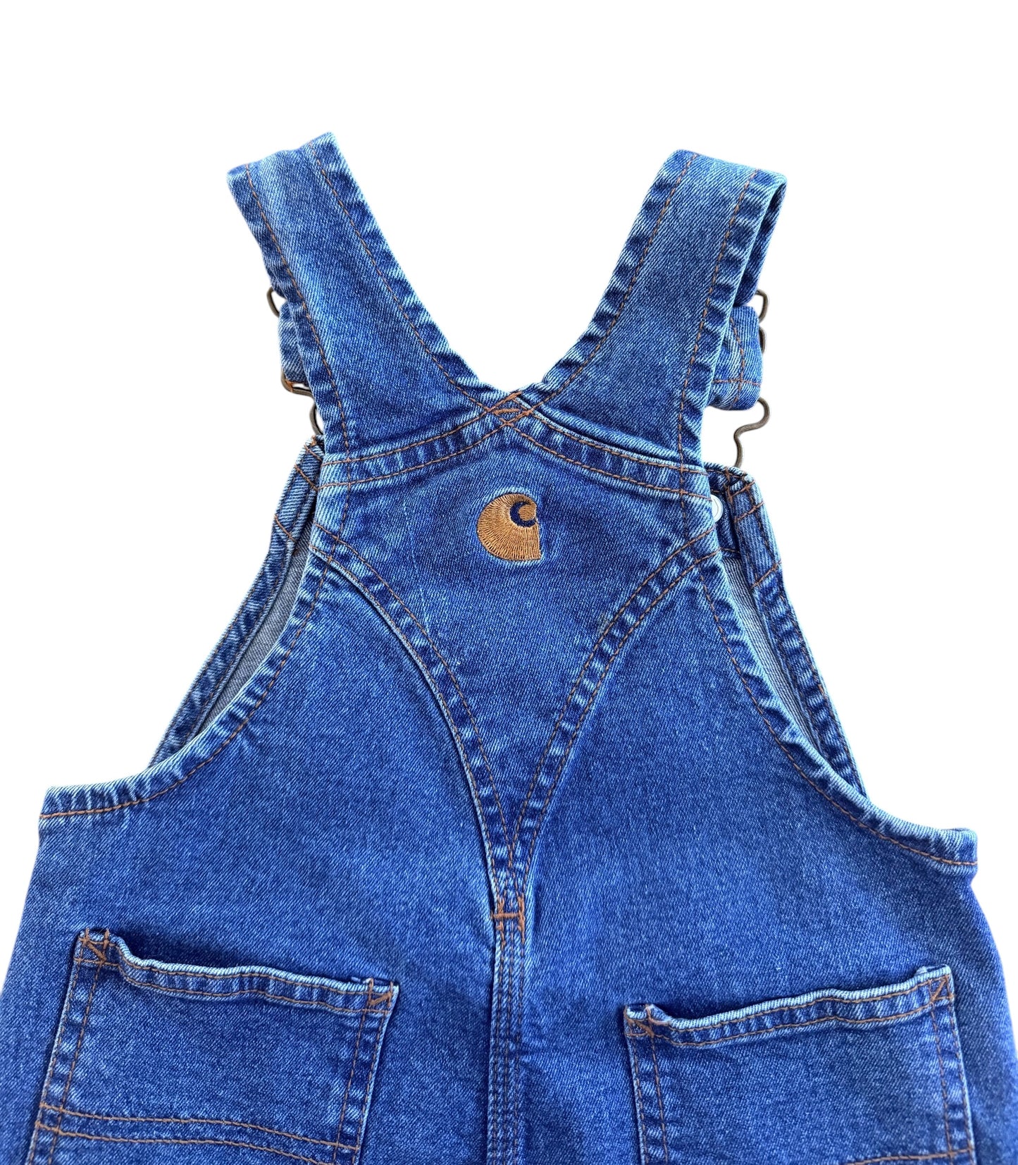 Carhartt Kids Short Denim Overalls, Size 12 Months
