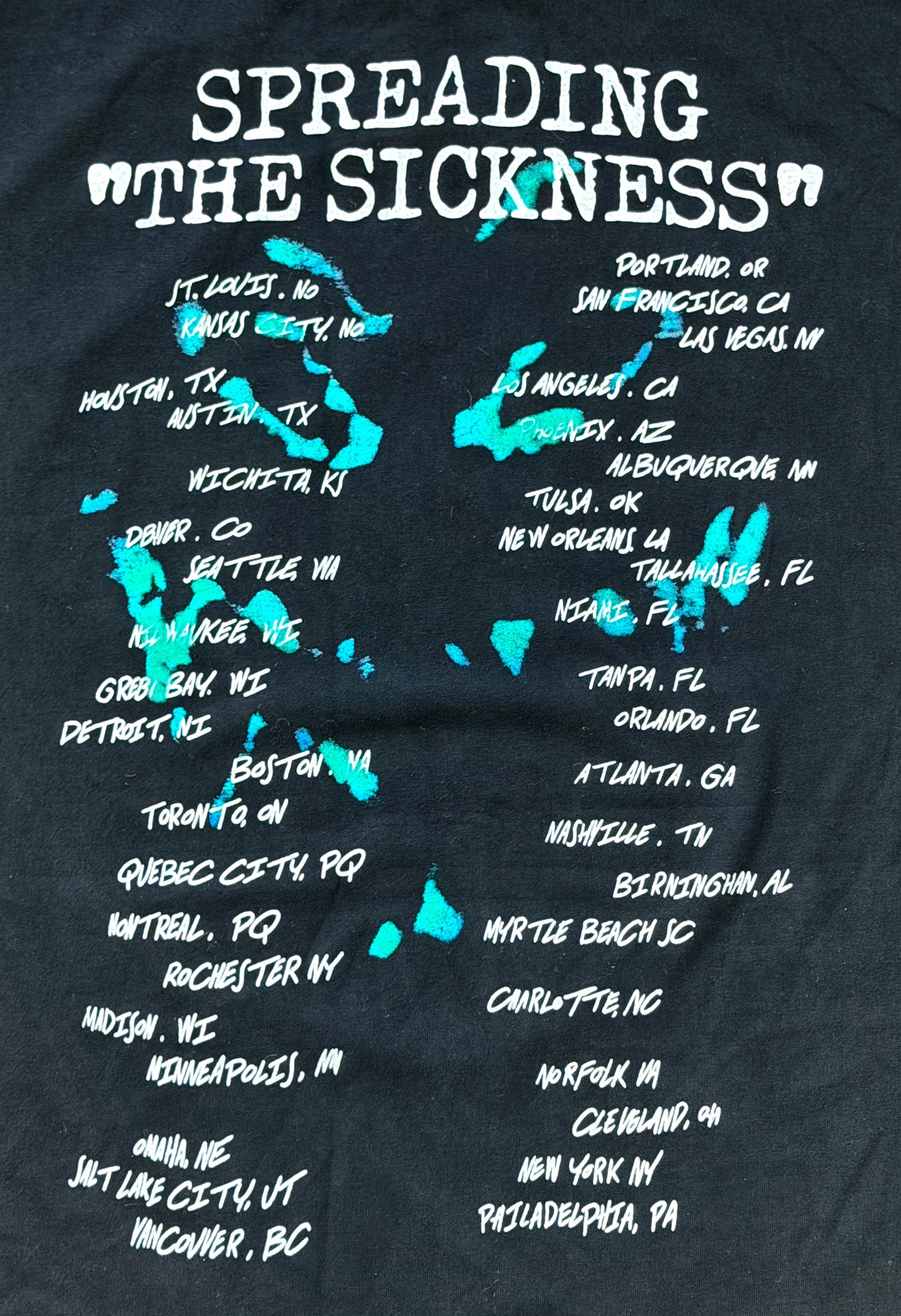 Vintage 2000 Disturbed T-Shirt – Giant Tag Spreading the Sickness Tour Tee Made in USA, Size-XL