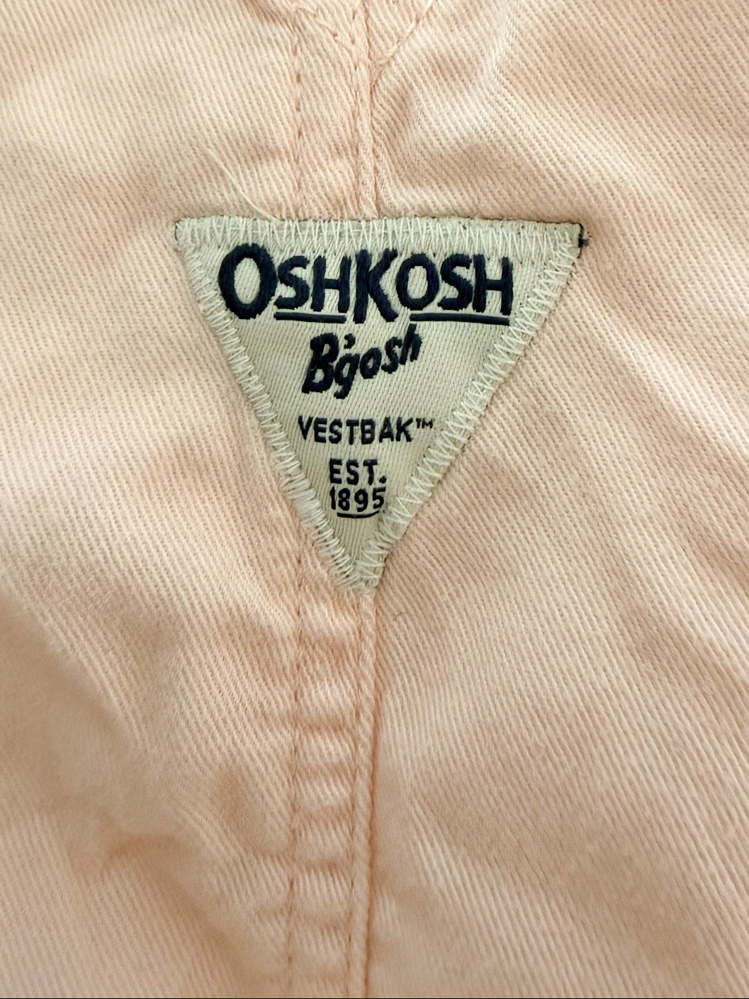 OshKosh B’gosh Bunny Tulle Overall Dress Peach Pink Denim & White Sparkle Skirt – Toddler 2 Years