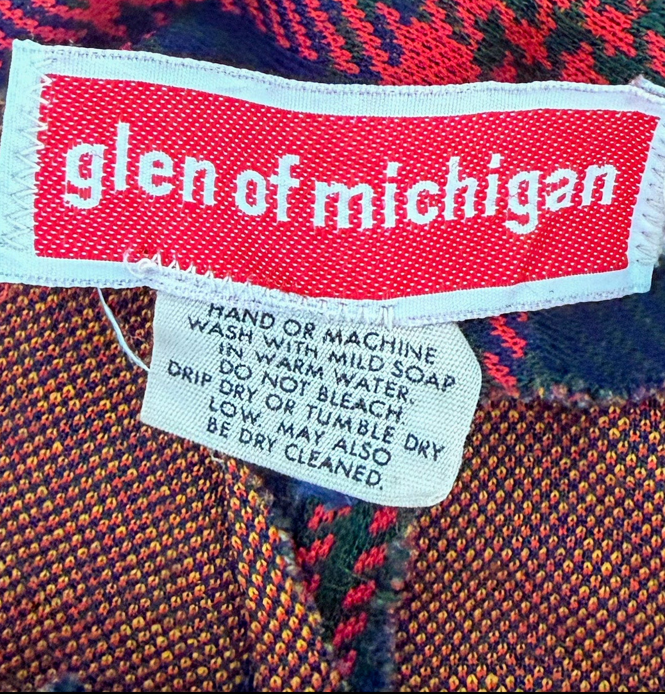 Vintage 70s Glen of Michigan Tartan Plaid Talon Zip Flare Pants, W25