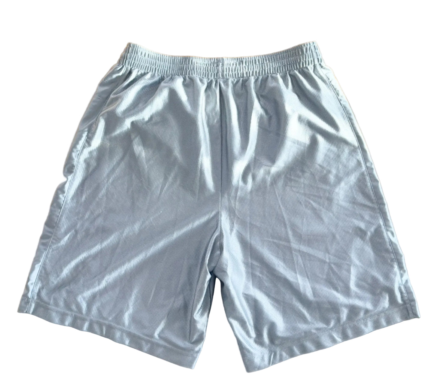 Vintage 2000s Nike Basketball Silver Mesh Y2K Sports Shorts XL