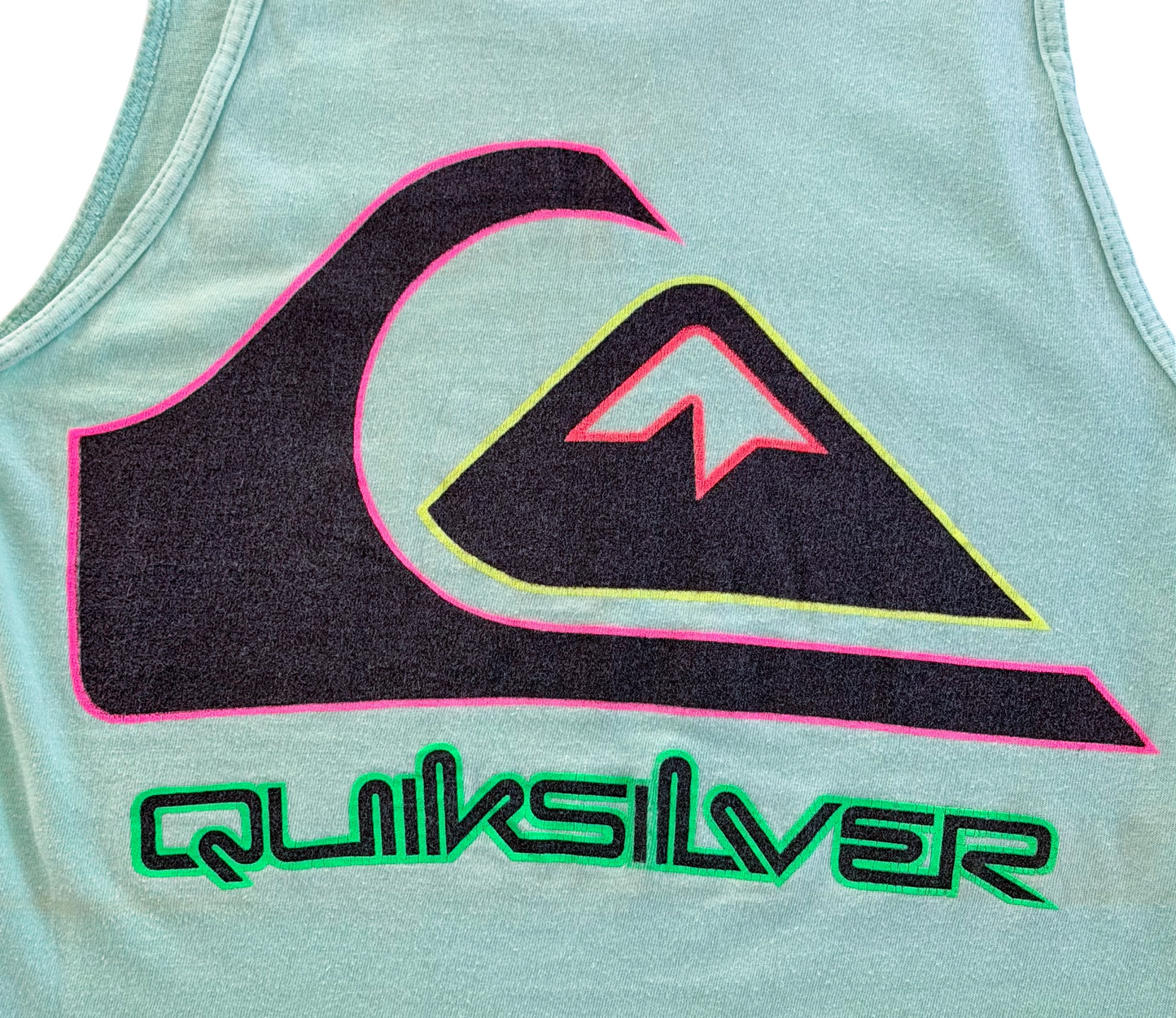 Vintage 1990s Quiksilver Logo Made In USA Singlet|Tank Top, Small