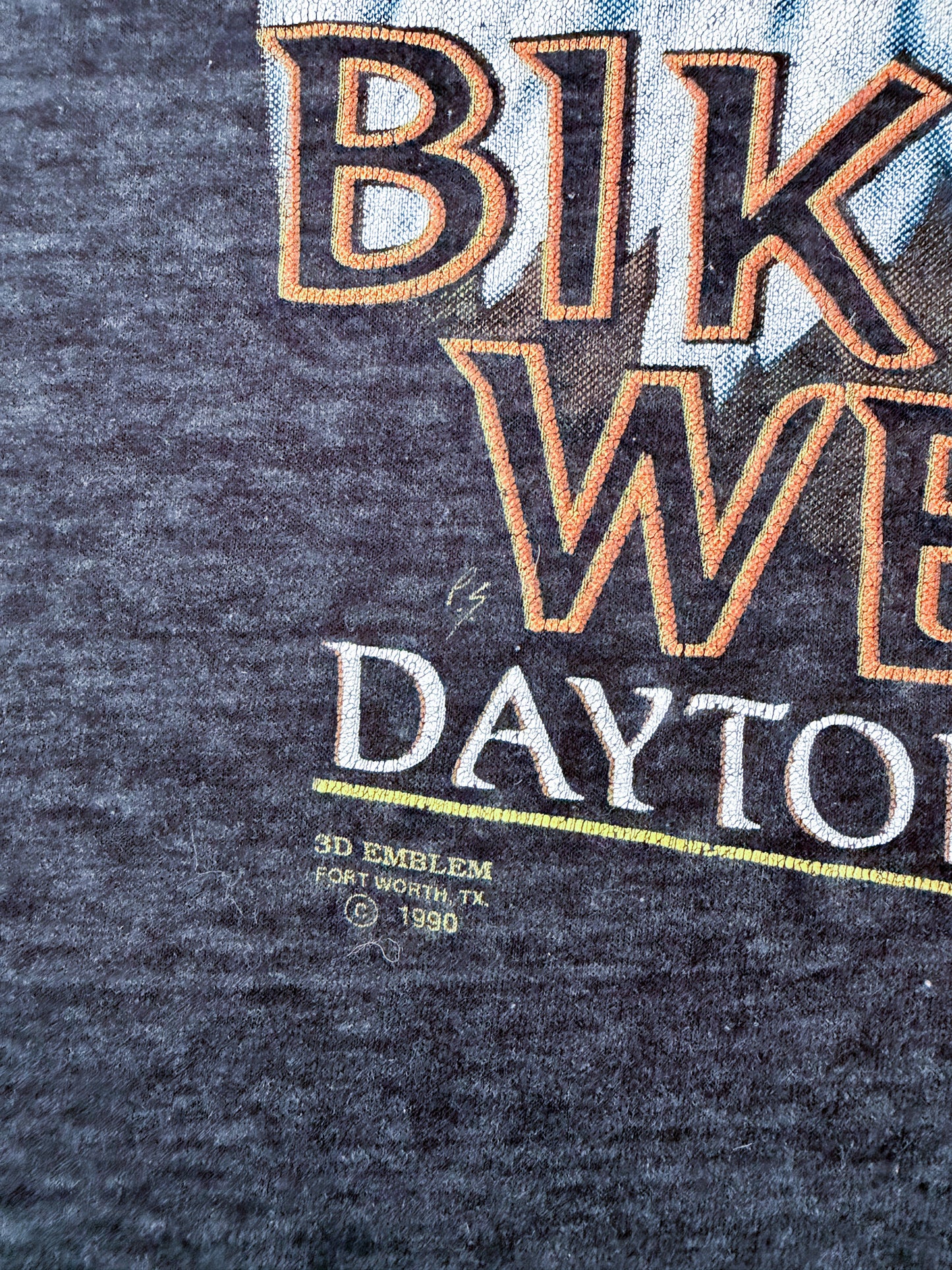 Vintage 1990 Harley-Davidson Bike Week Daytona Beach Sleeveless Shredded T-Shirt Cut Off Tee XL