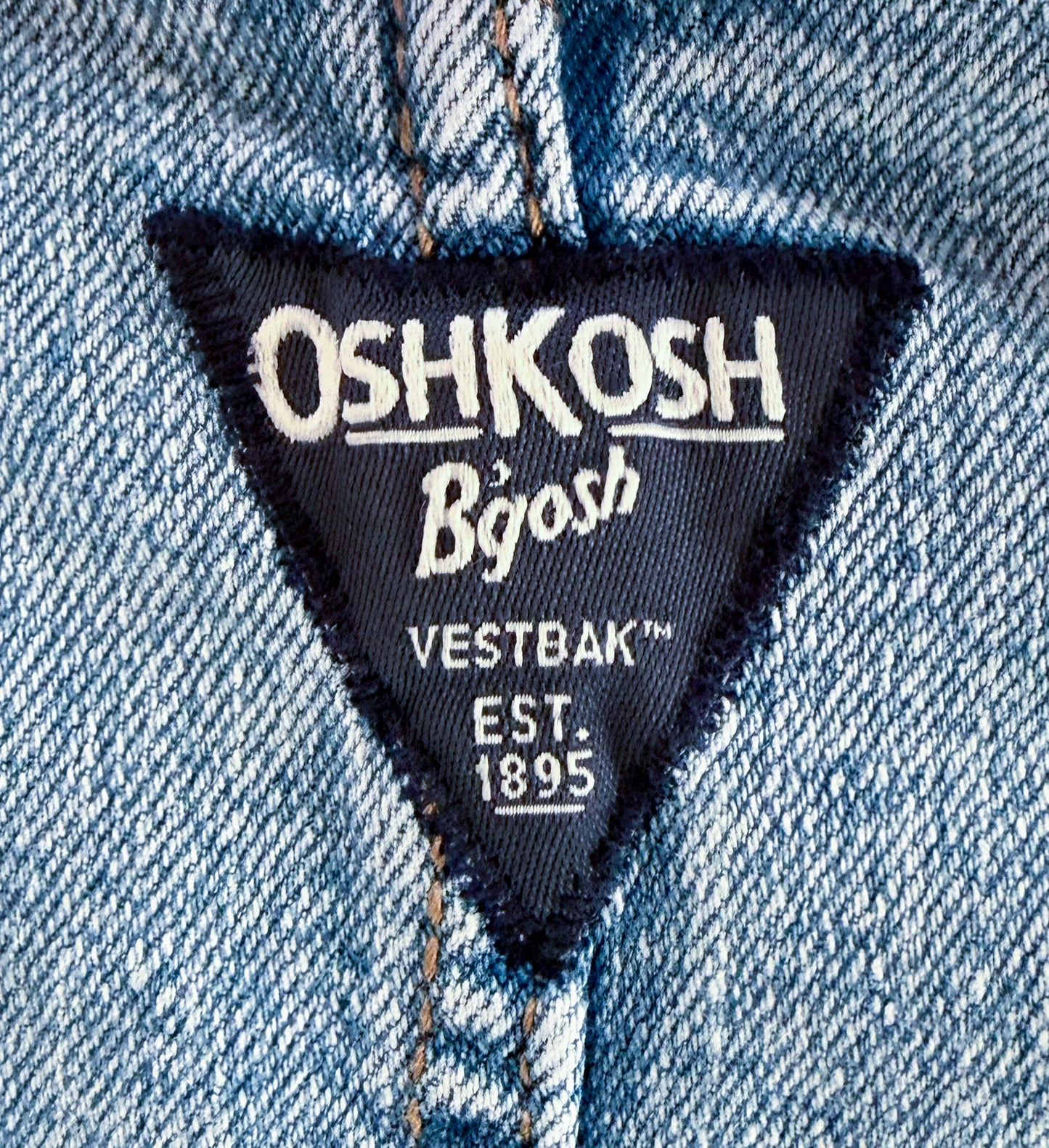 Vintage Kids OshKosh B'Gosh Vestbak Denim Overalls Size 3 Years