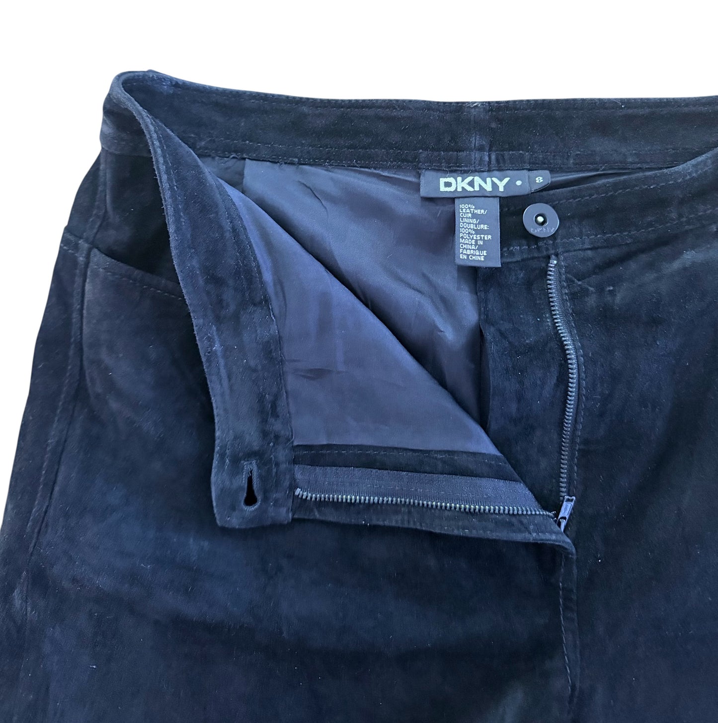 DKNY Black Leather Trousers – Women’s Size 8