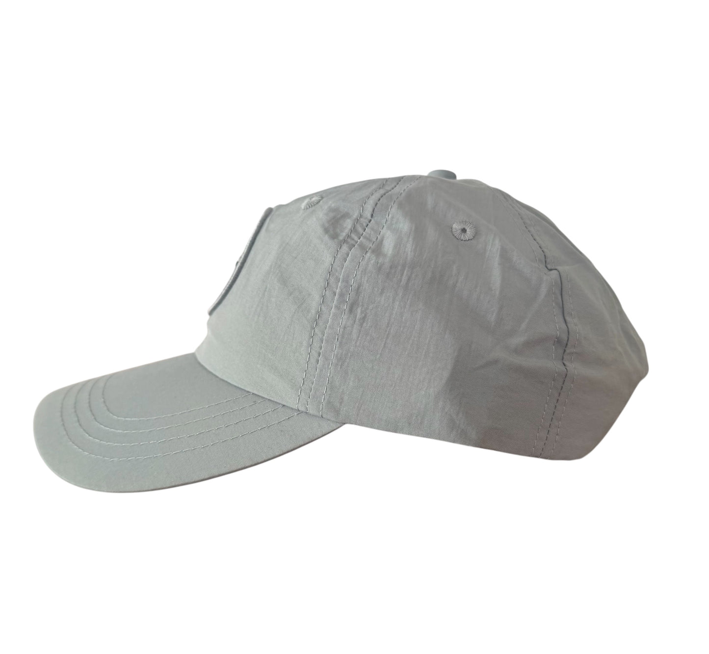 Stone Island Compass Logo Cap Grey Nylon Adjustable Cap