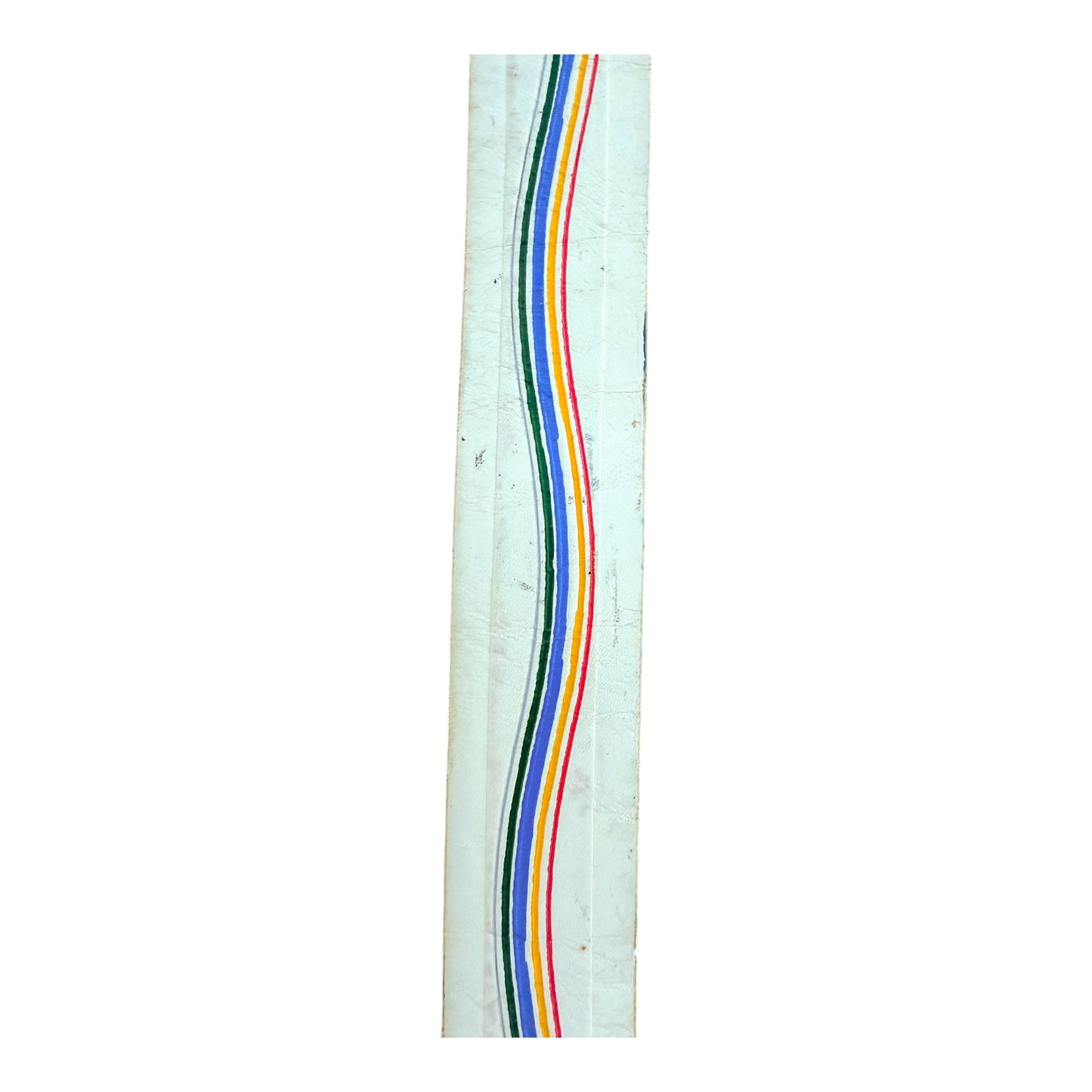 Vintage Paul Smith White Leather Racing Stripe Belt, Medium