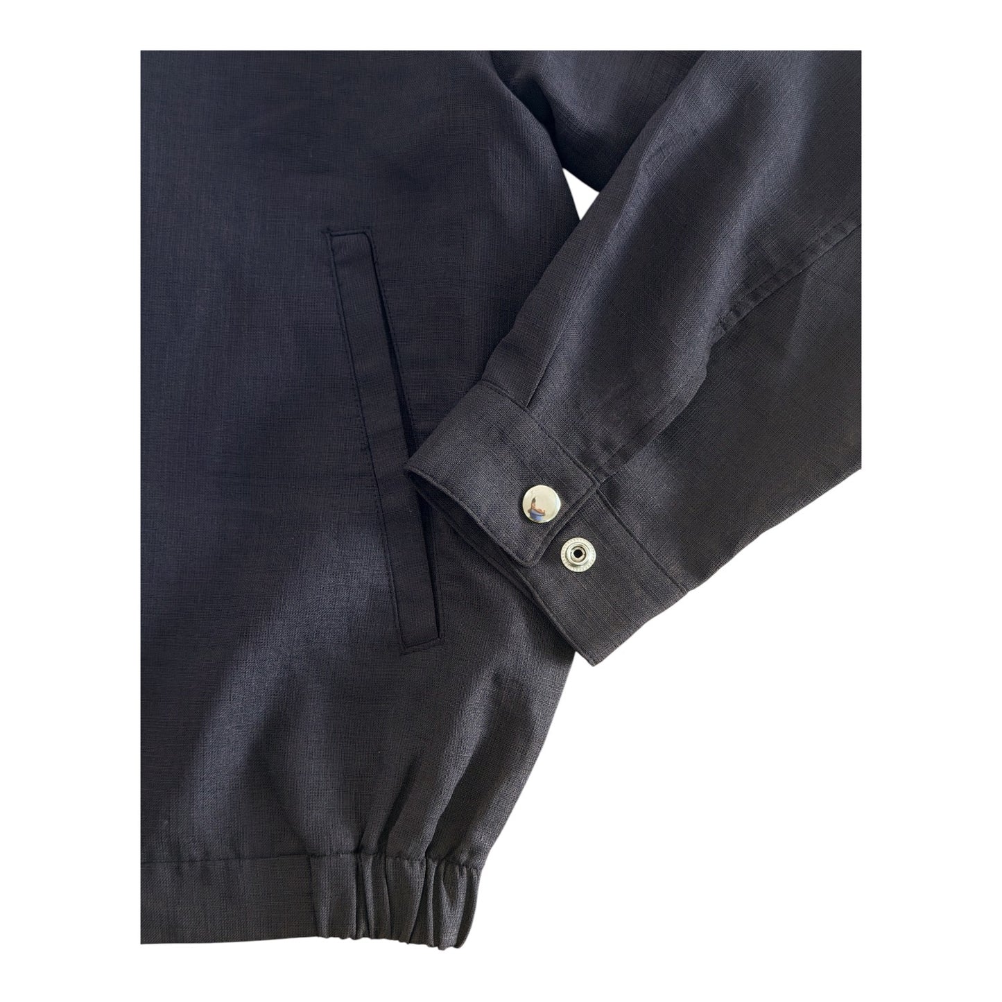 Vintage Yves Saint Laurent Lightweight Collared Jacket, Black, Medium
