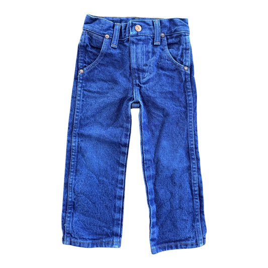 Kids Wrangler Adjustable Waist Blue Denim Jeans, 3 Years
