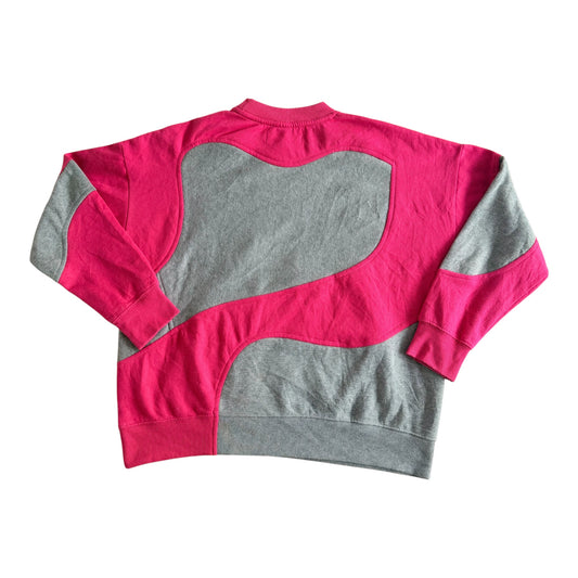 Chaps Ralph Lauren Pink Grey Colour Block Sweatshirt, XL
