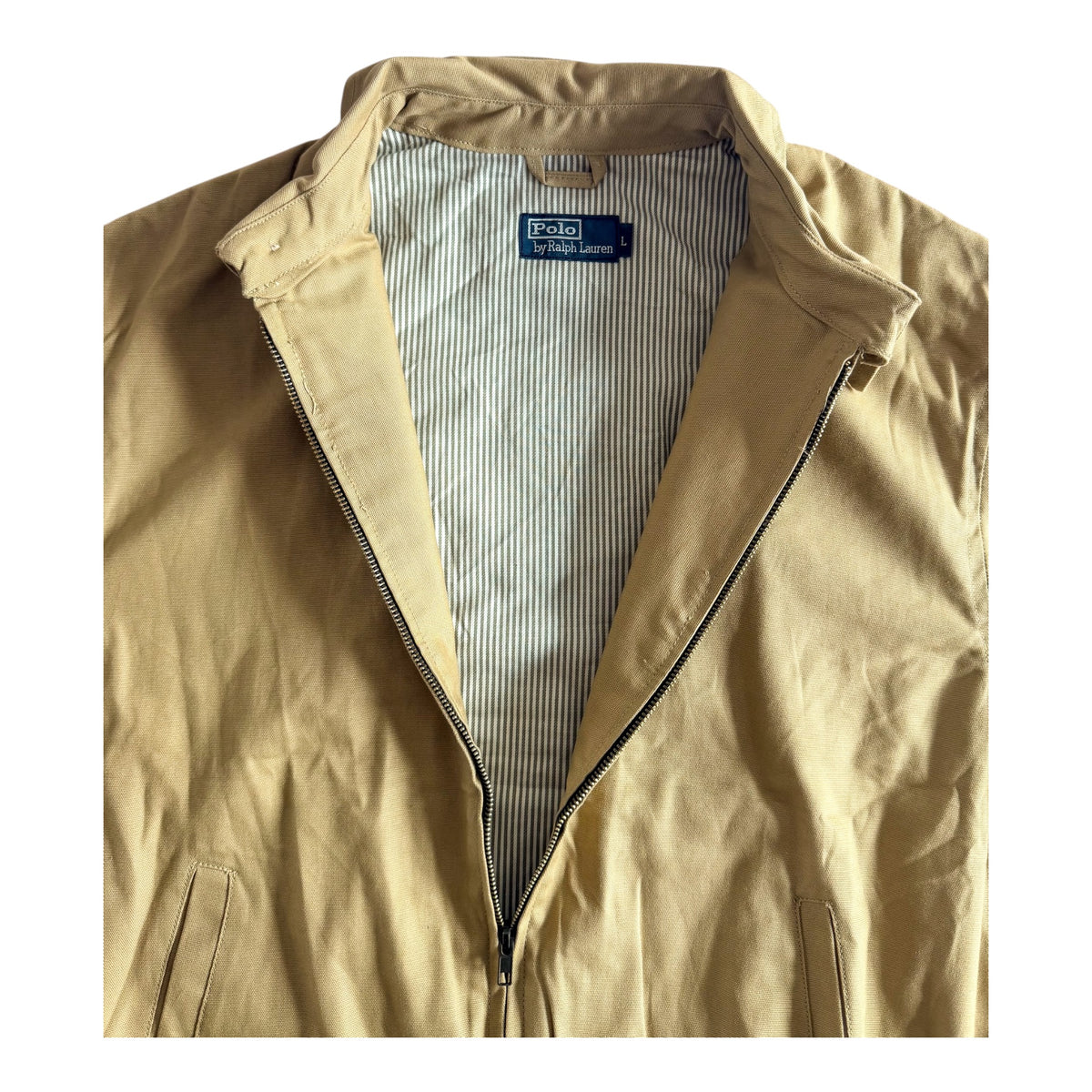 Polo Ralph Lauren Beige Harrington Jacket, Large