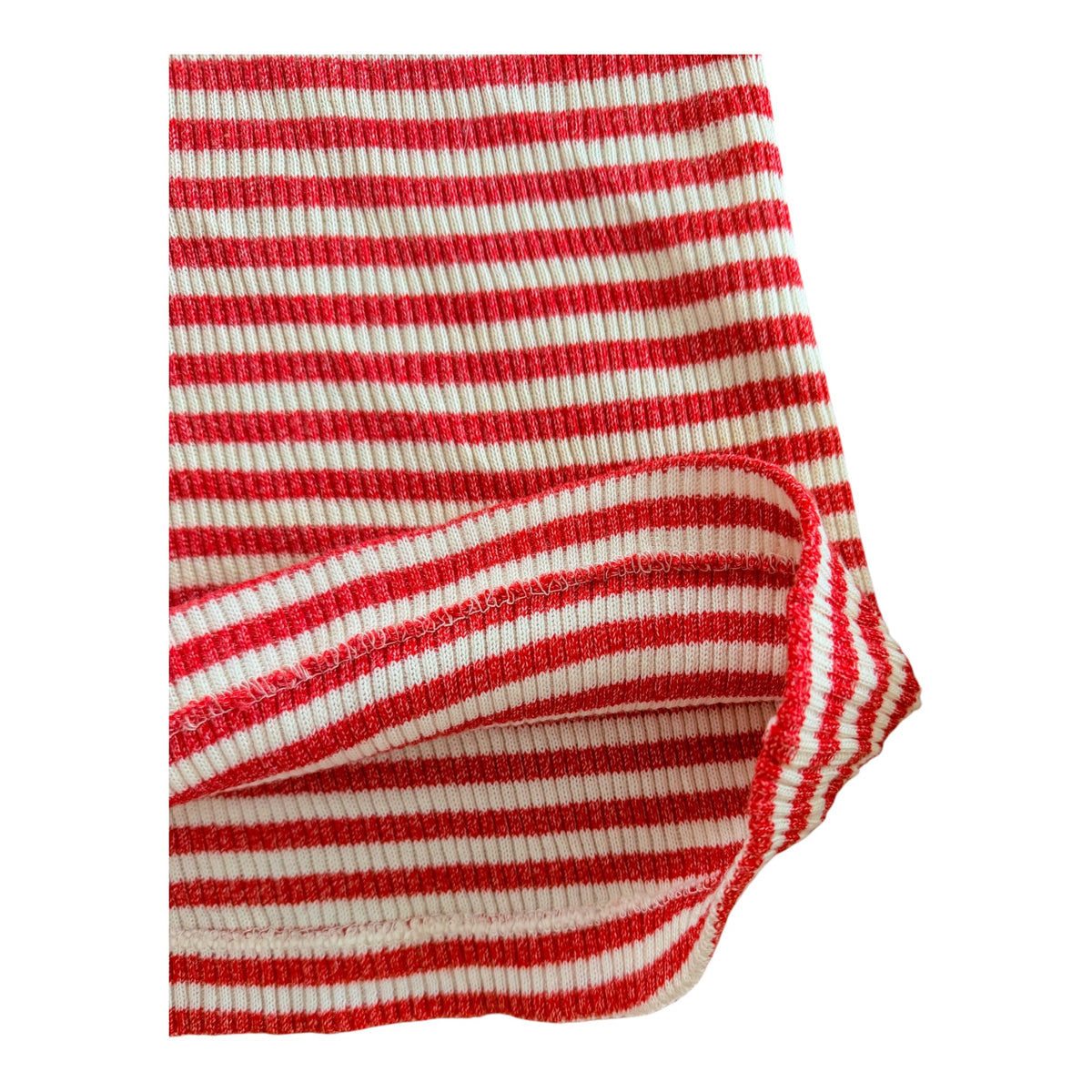 Vintage 1970s Hang Ten Red White Striped Ribbed Singlet size XS