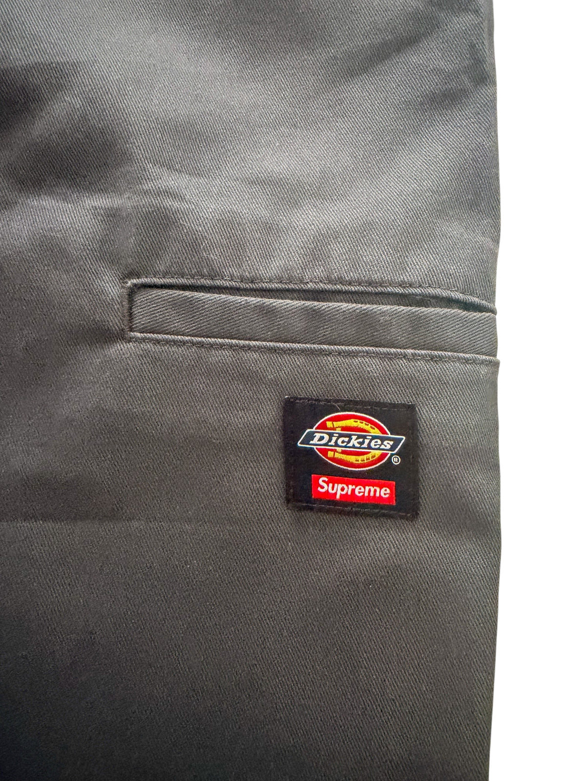Supreme And Dickies Collab Charcoal Grey Panelled Work Shorts, Medium