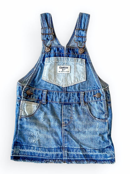 OshKosh B'Gosh Kids Denim Overalls Dress 18 Months