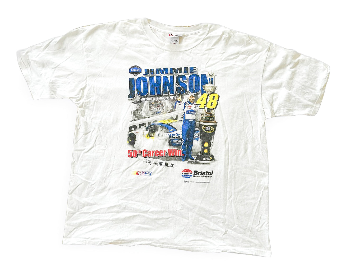 Vintage Nascar Jimmie Johnson Bristol Motor Speedway Tee 3XL