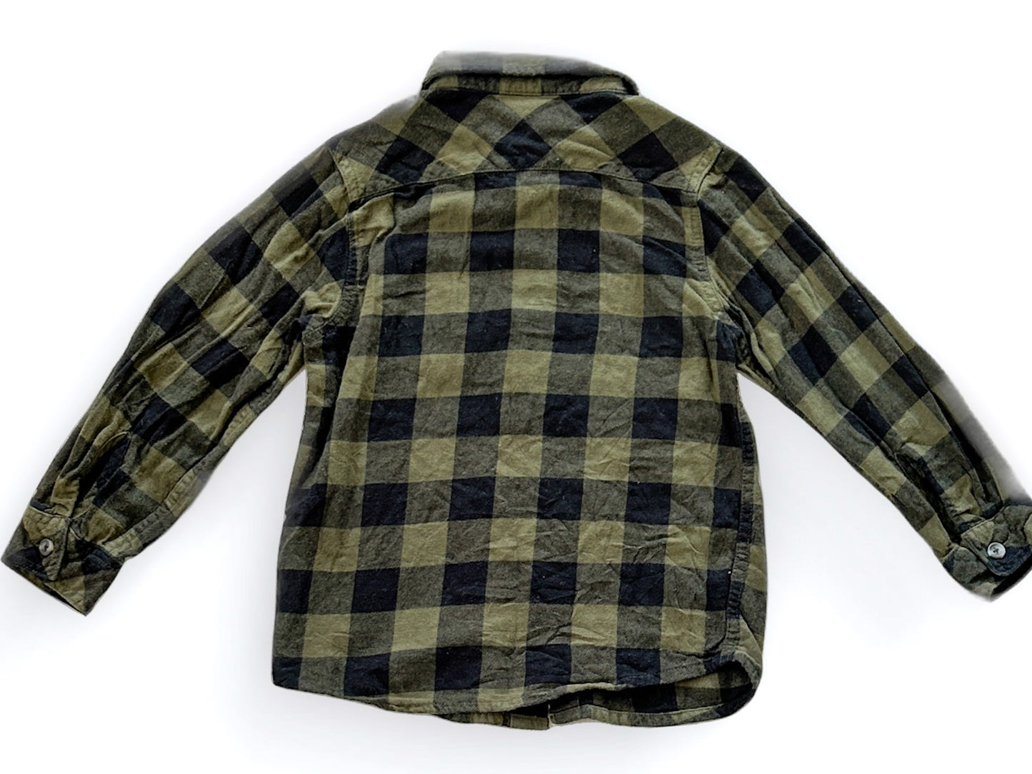 Carhartt Kids Green And Black Flannel Shirt 6 Years