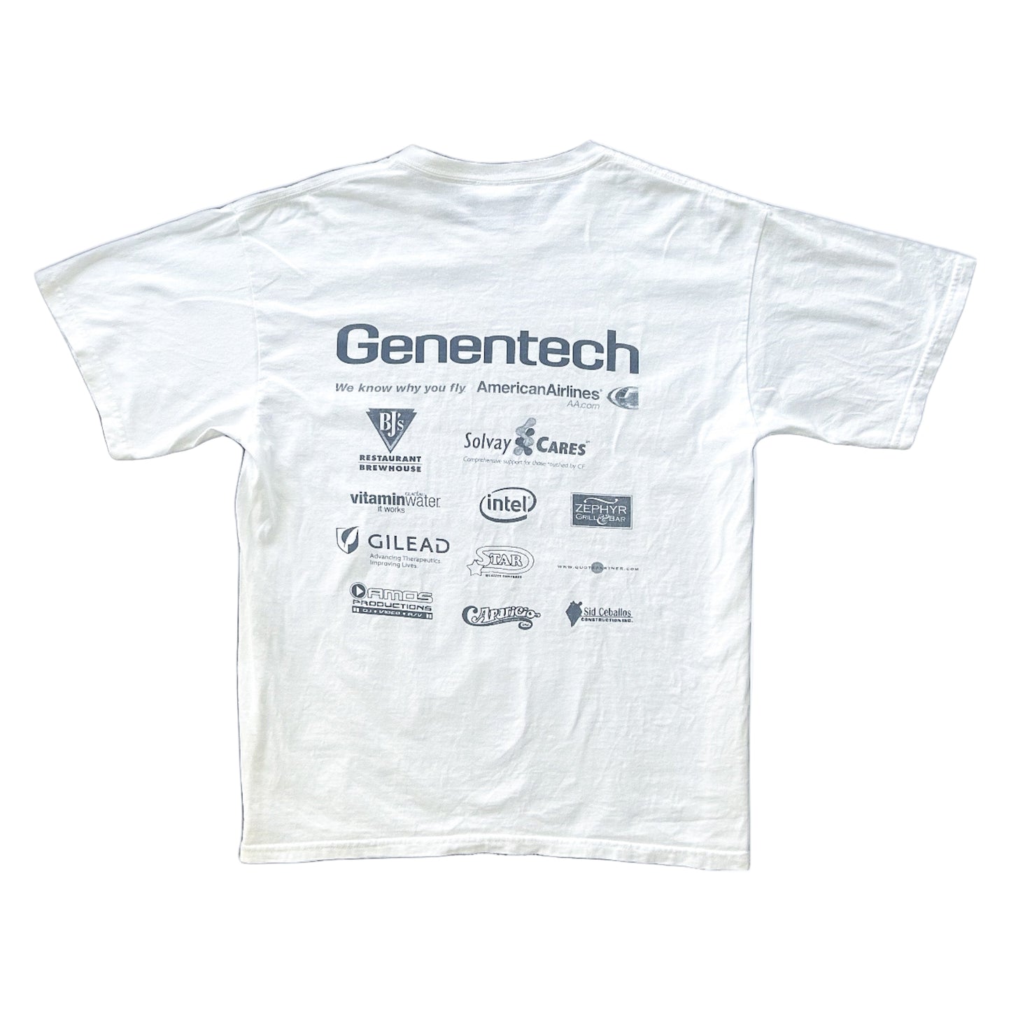 Vintage 2000s Team CF Cystic Fibrosis Foundation Graphic T-Shirt | Gildan Ultra Cotton White Charity Promo Tee Size-Large