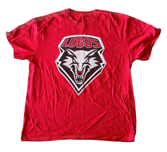 Vintage Lobos University Of Mexico College Football Tee XL