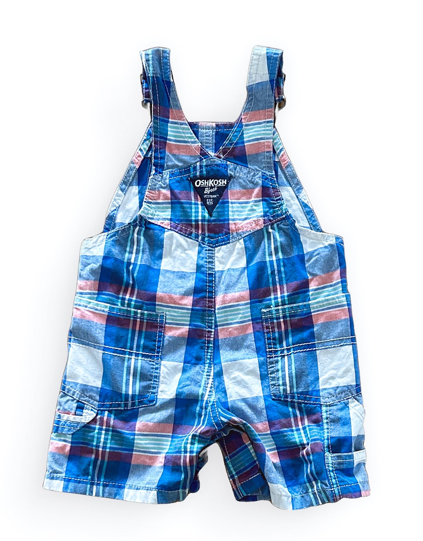 OshKosh B'Gosh Kids Plaid Overalls 12 Months