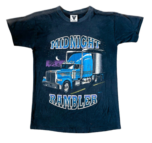 Vintage 1992 Single Stitch Midnight Rambler Trucking Tee Medium