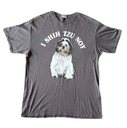 Funny Vintage Dog I Shih Tzu Not Tee Large