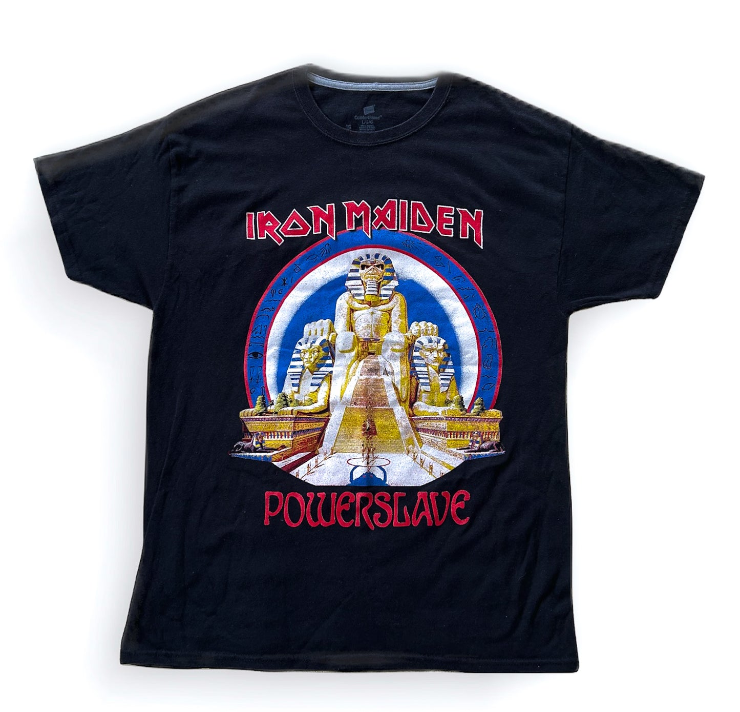 Iron Maiden Powerslave Egyptian Sphinx Band Artist Tee Large